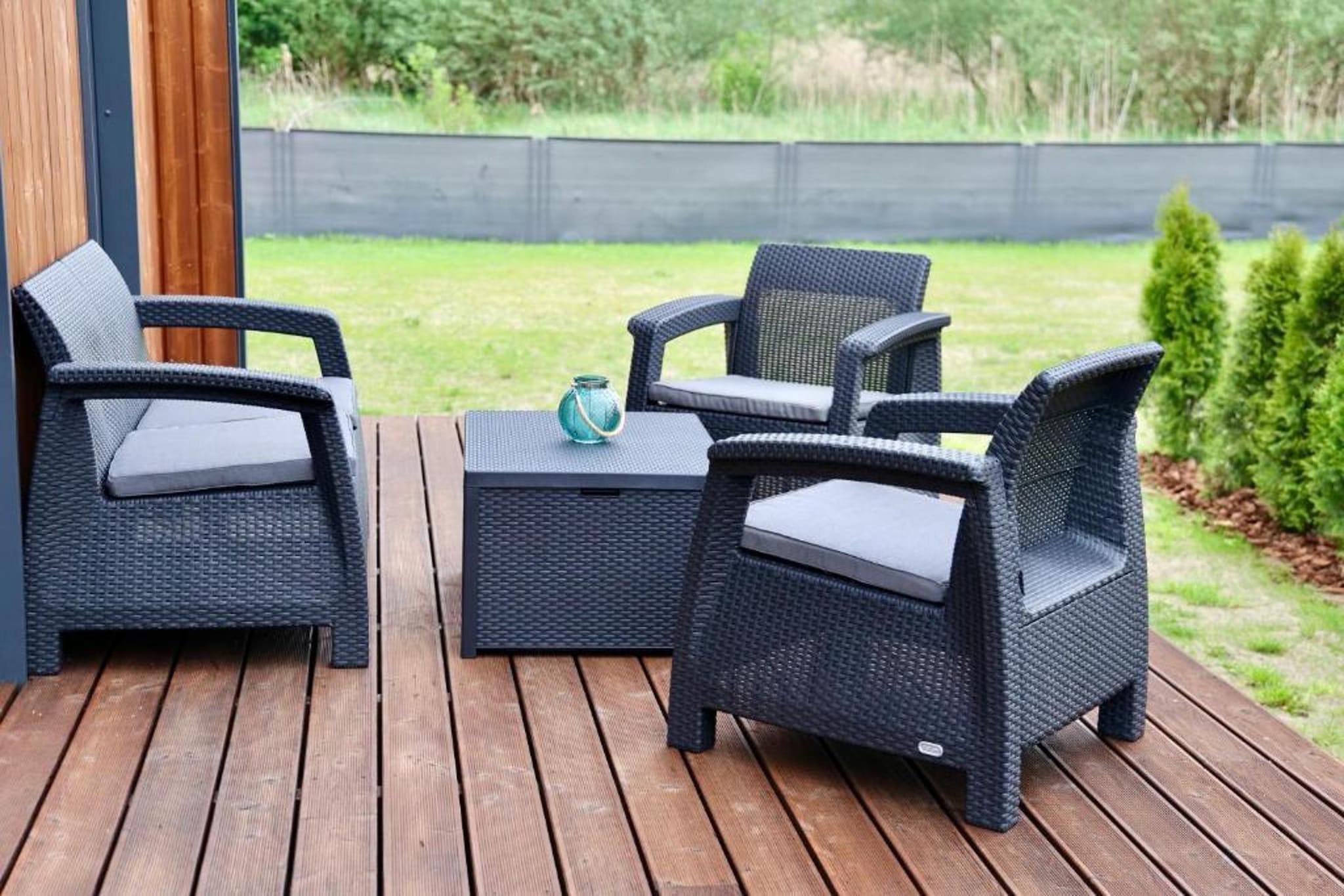 Połowa domu wakacyjnego przy plaży w Stepnicy-Terrassenbalkon