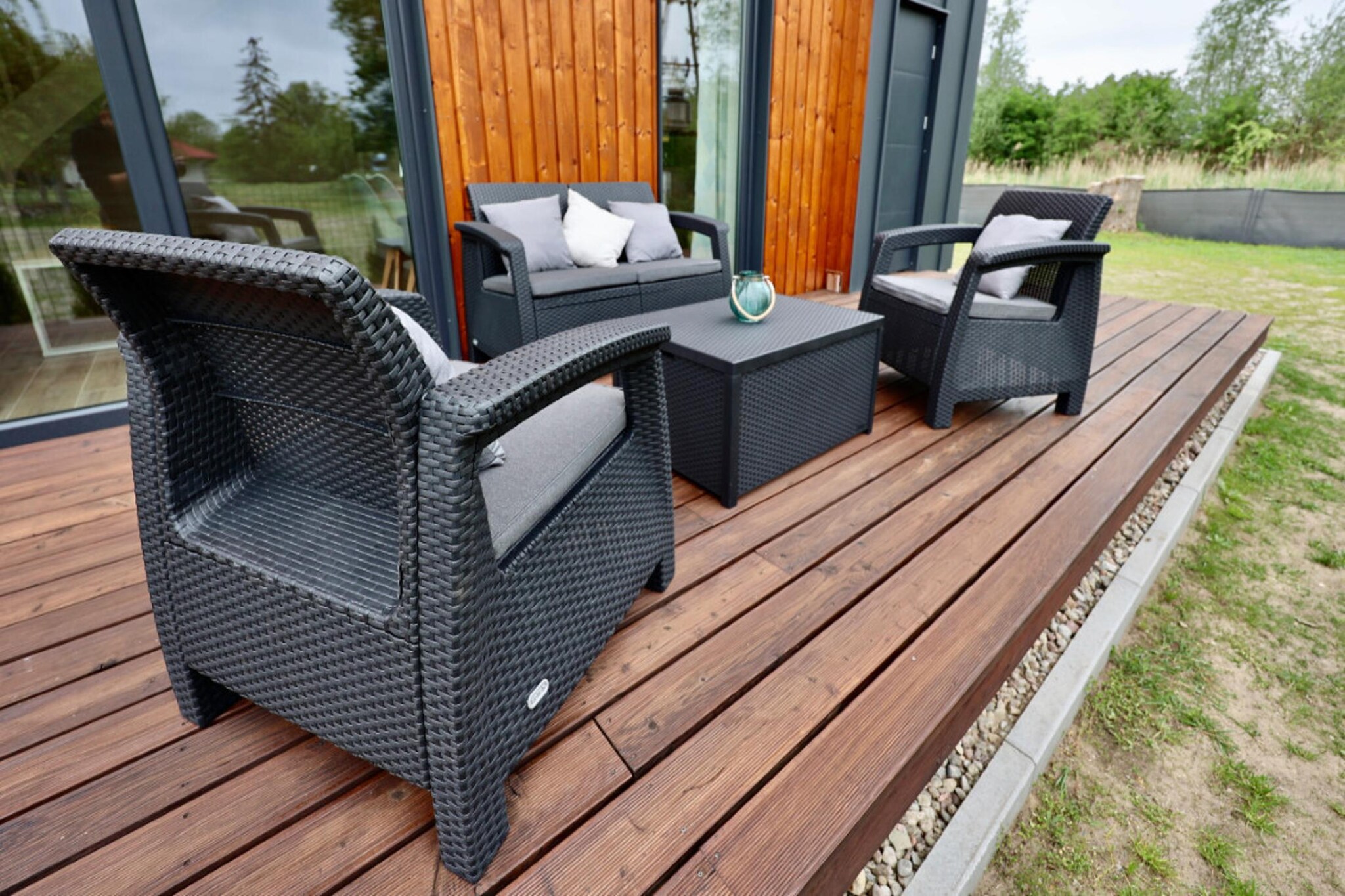 Połowa domu wakacyjnego przy plaży w Stepnicy-Terrassenbalkon