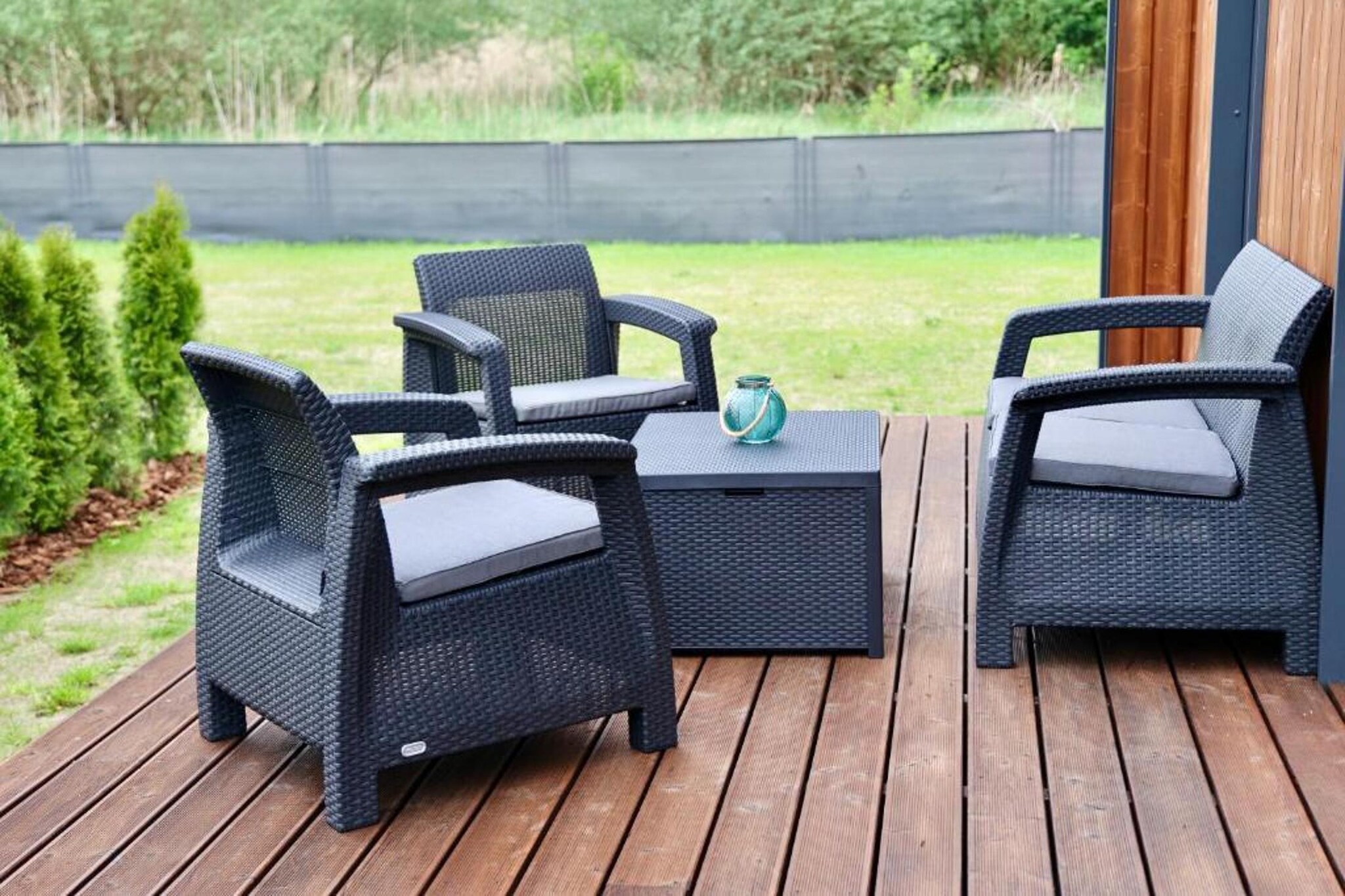 Połowa domu wakacyjnego przy plaży w Stepnicy-Terrassenbalkon
