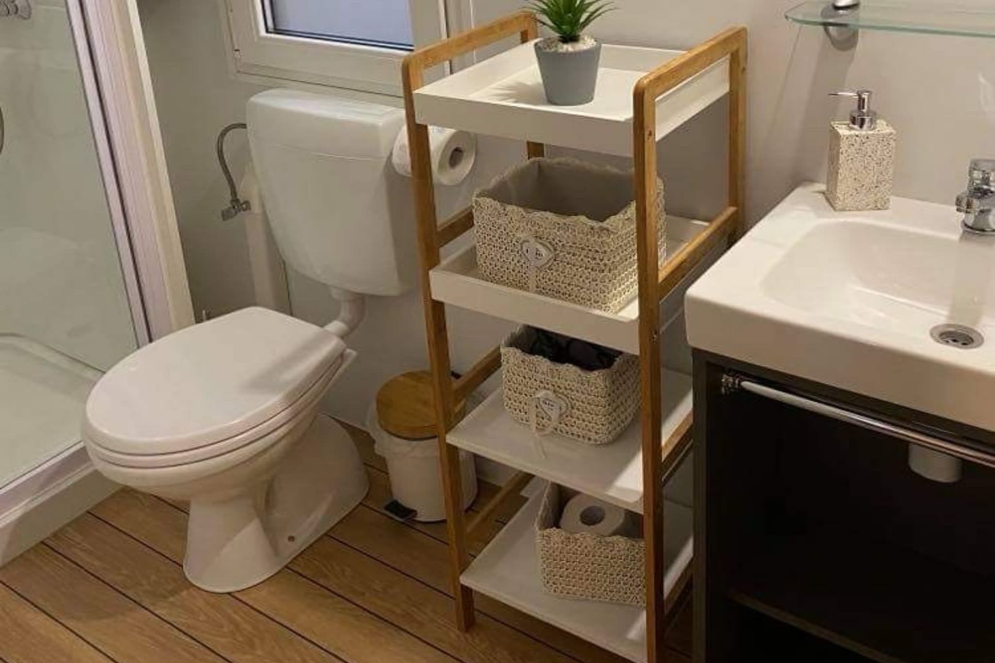 Oliva Mobile Home Camping Park Soline - Two bedroom mobile home with Terrace-Badezimmer