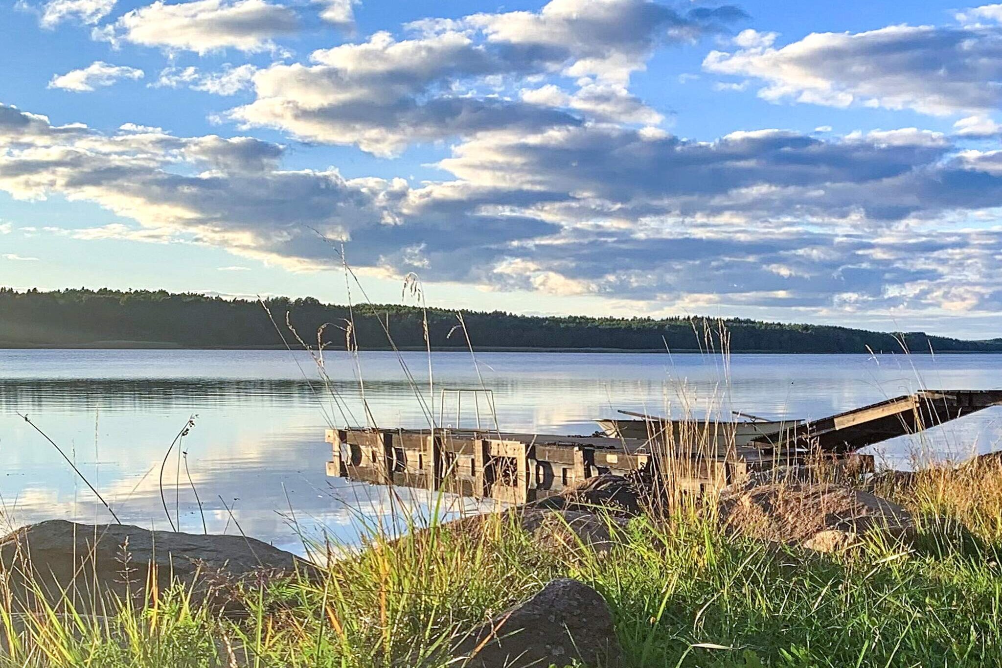 Internet Access DSL, Sitting room(2x bunk bed), Kitchen(cooker(electric), coffee machine, microwave, fridge(+ freezer), water from well), Living/bed room(double folding bed), bathroom(washbasin, shower, toilet), heating(electric), garden furniture, parking, air to air heatpump