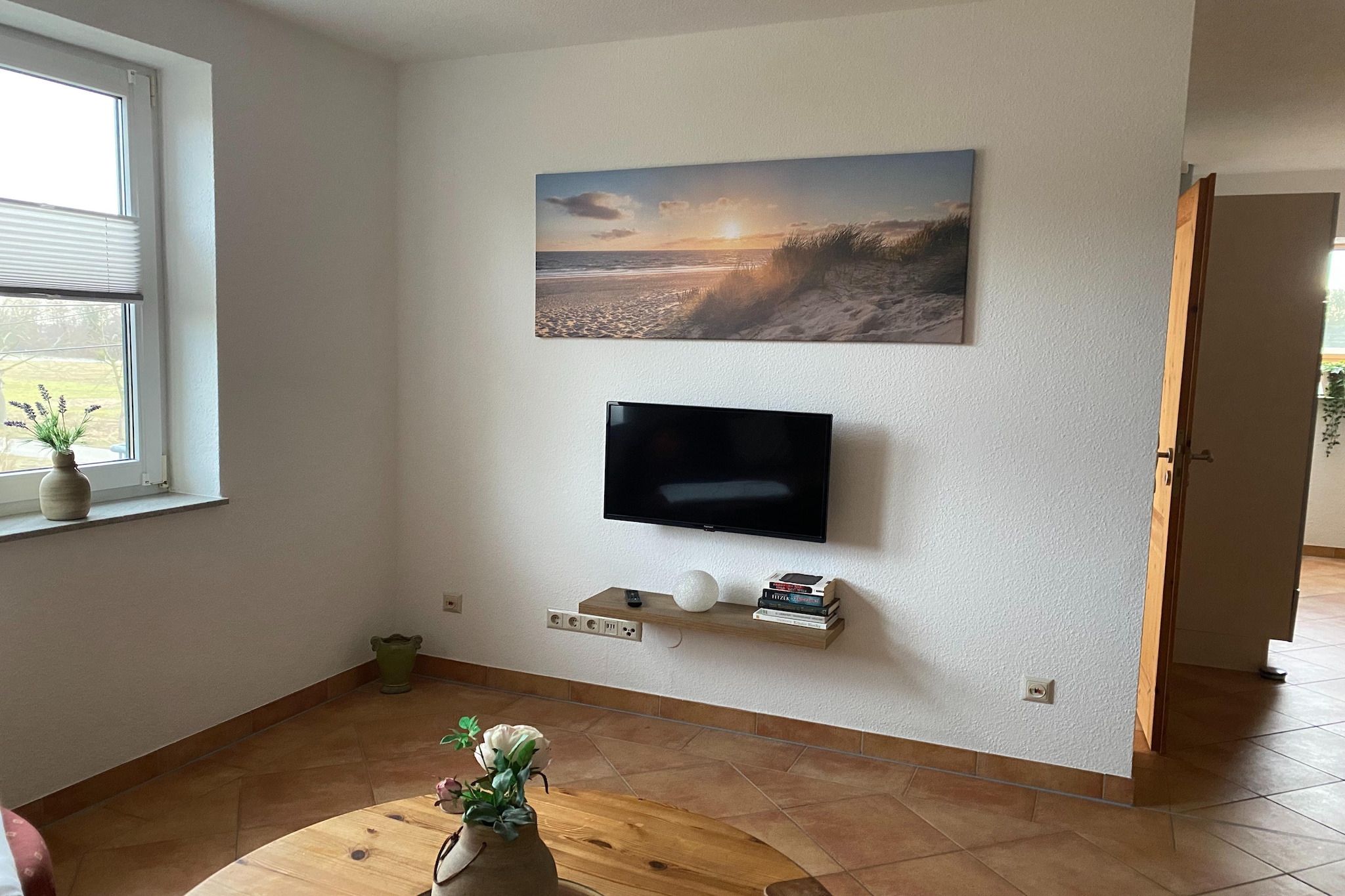 Ferienwohnung an der Ostsee in Pruchten naehe Kanalbrücke-Woonkamer