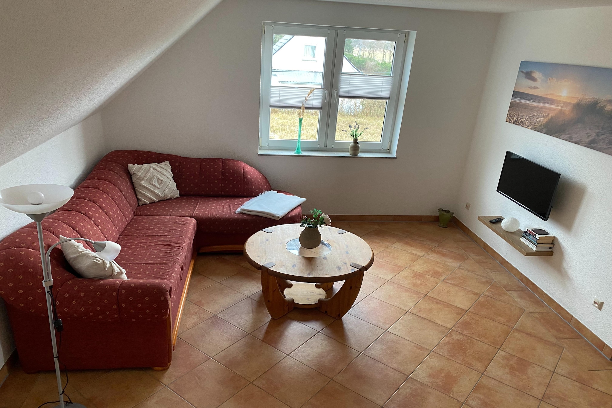 Ferienwohnung an der Ostsee in Pruchten naehe Kanalbrücke-Woonkamer