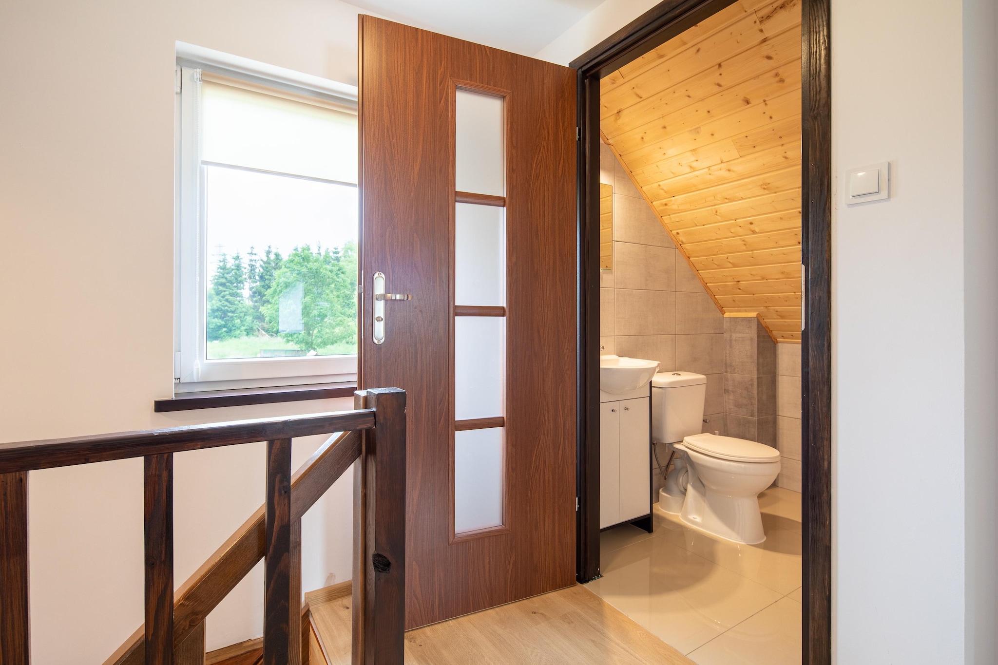 Komfortowe domki wakacyjne dla 6 osób w Lędzinie-Badezimmer