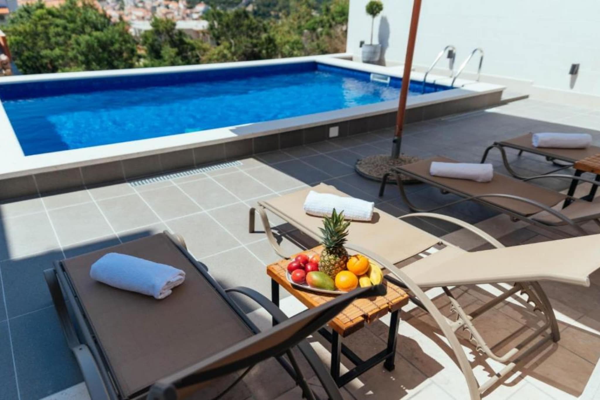 Apartments Trogrlić - Studio with Balcony and Sea View-Piscine