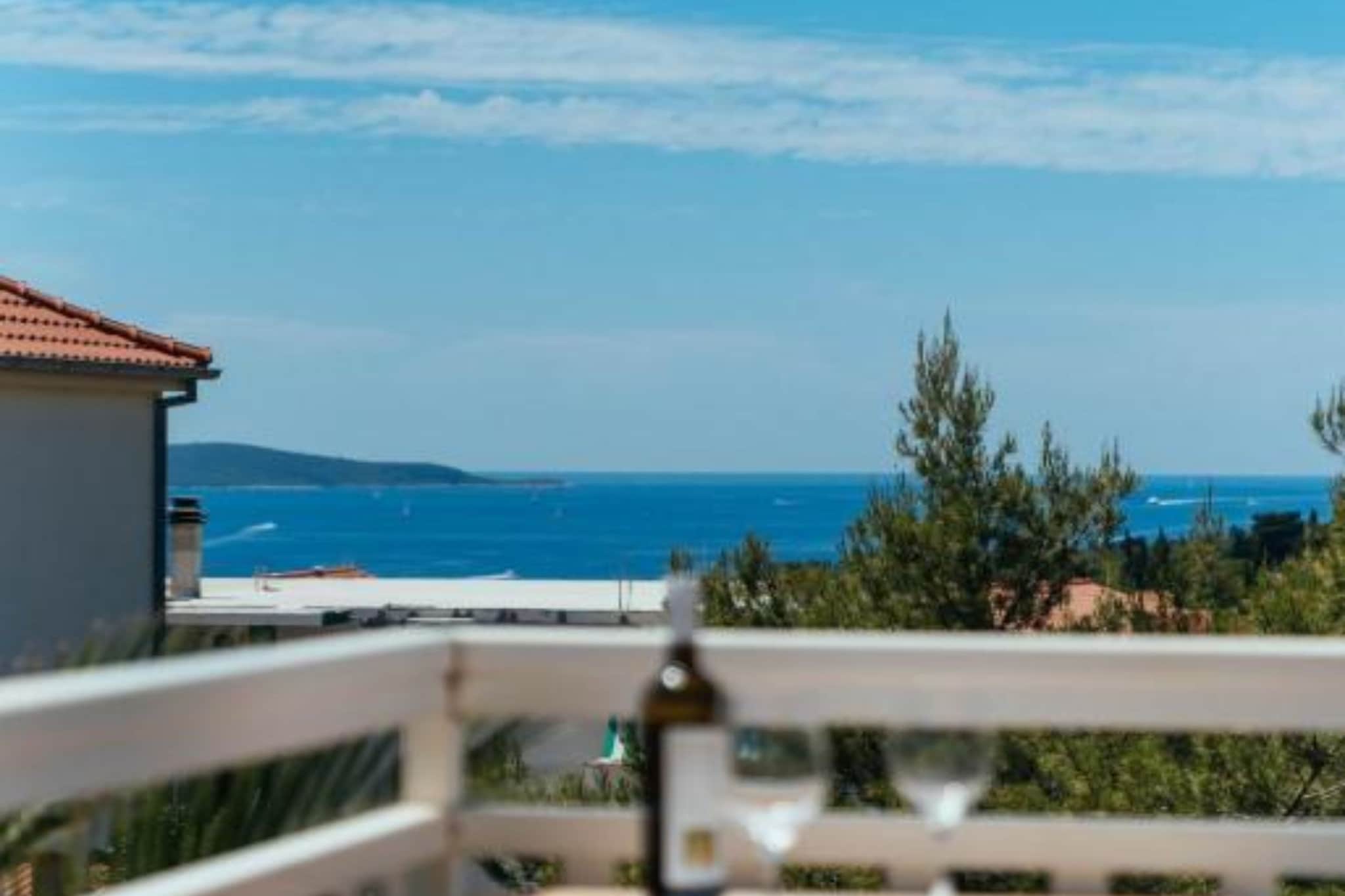 Apartments Trogrlić - Studio with Balcony and Sea View-Terrasse