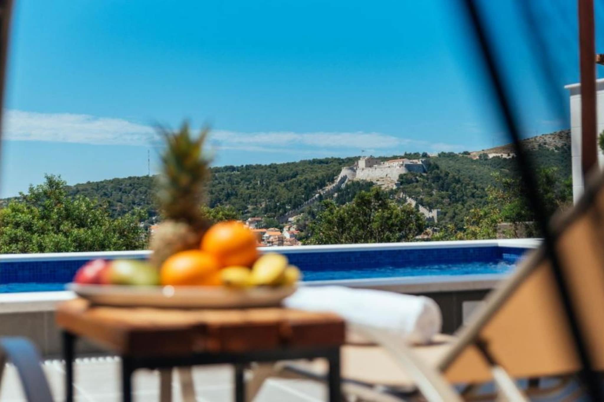 Apartments Trogrlić - Studio with Balcony and Sea View-Piscine