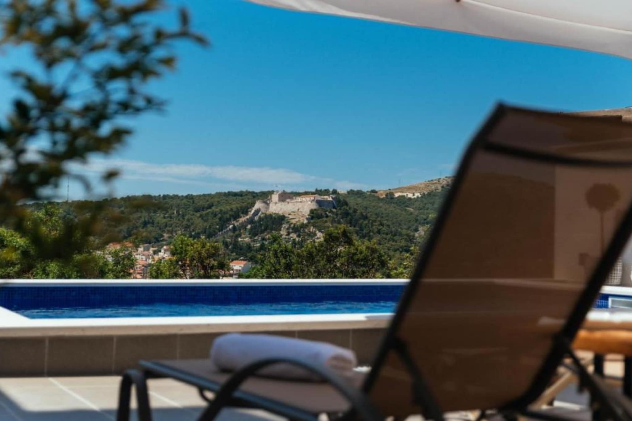 Apartments Trogrlić - Studio with Balcony and Sea View-Piscine