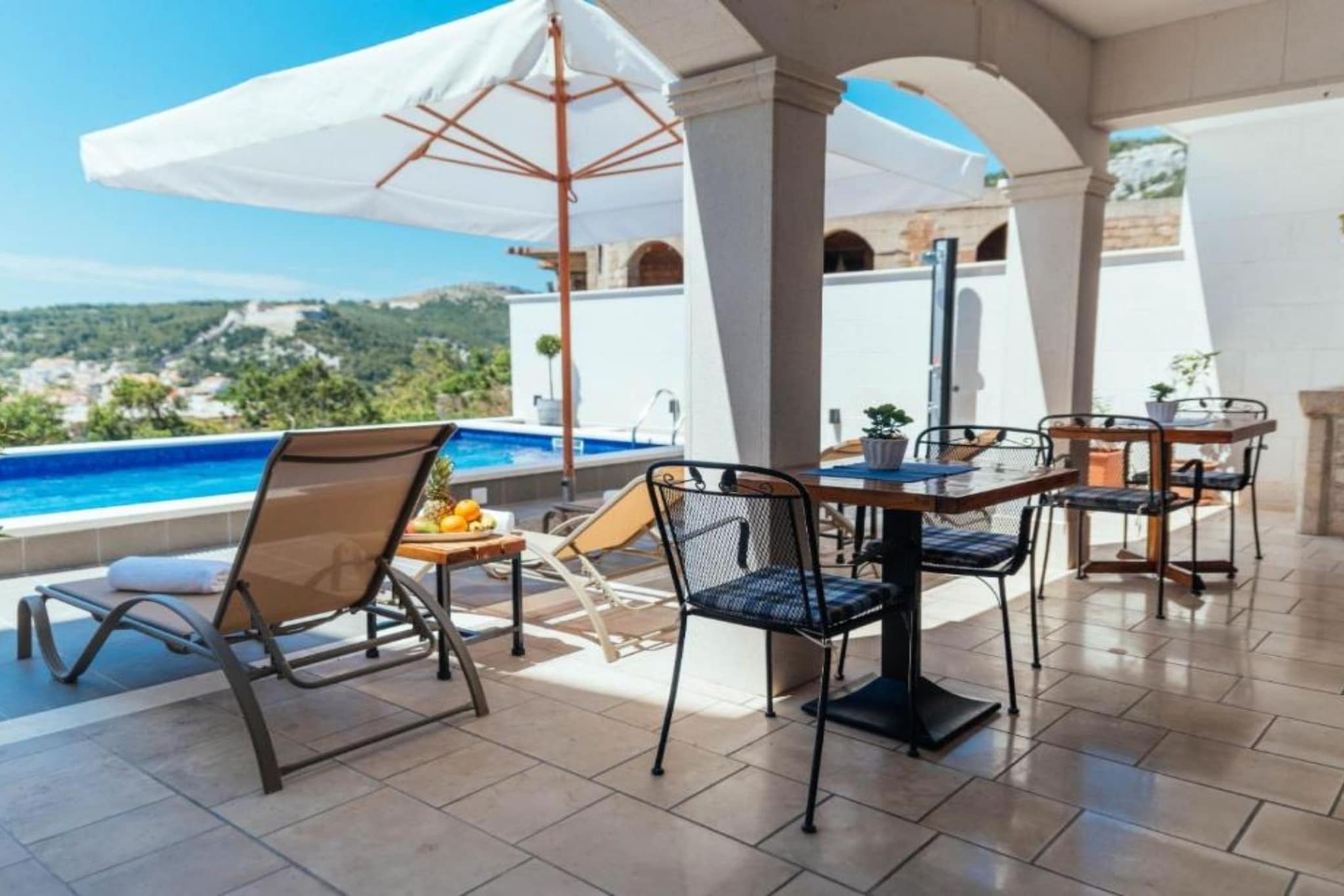 Apartments Trogrlić - Studio with Balcony and Sea View-Piscine