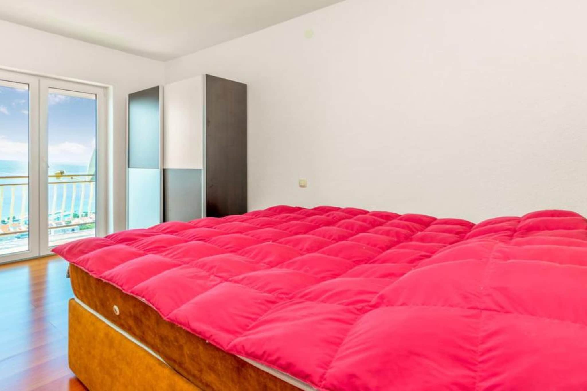 Apartments Panorama - Two Bedroom Apartment with  Terrace and Sea View (1)-Schlafzimmer