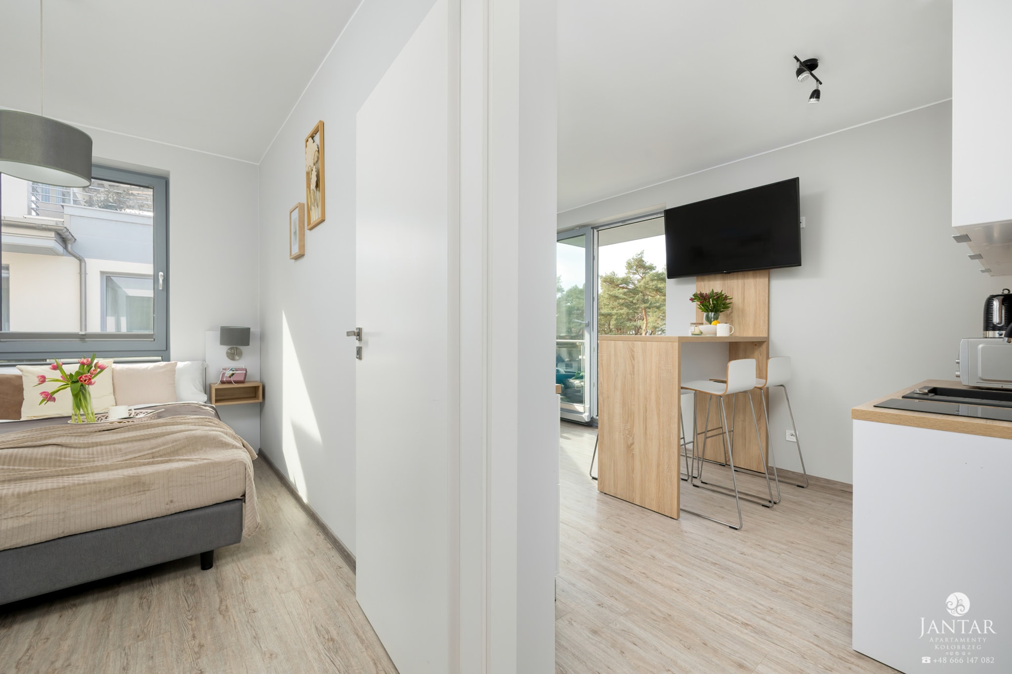 Apartament Grunwaldzka 12c-22 Pobierowo-Woonkamer