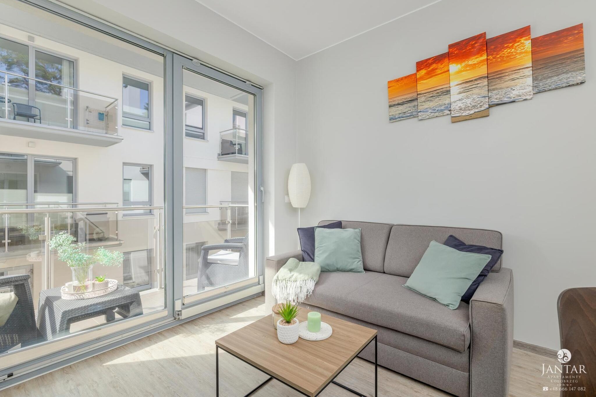 Apartament Grunwaldzka 12d/13 Pobierowo-Woonkamer
