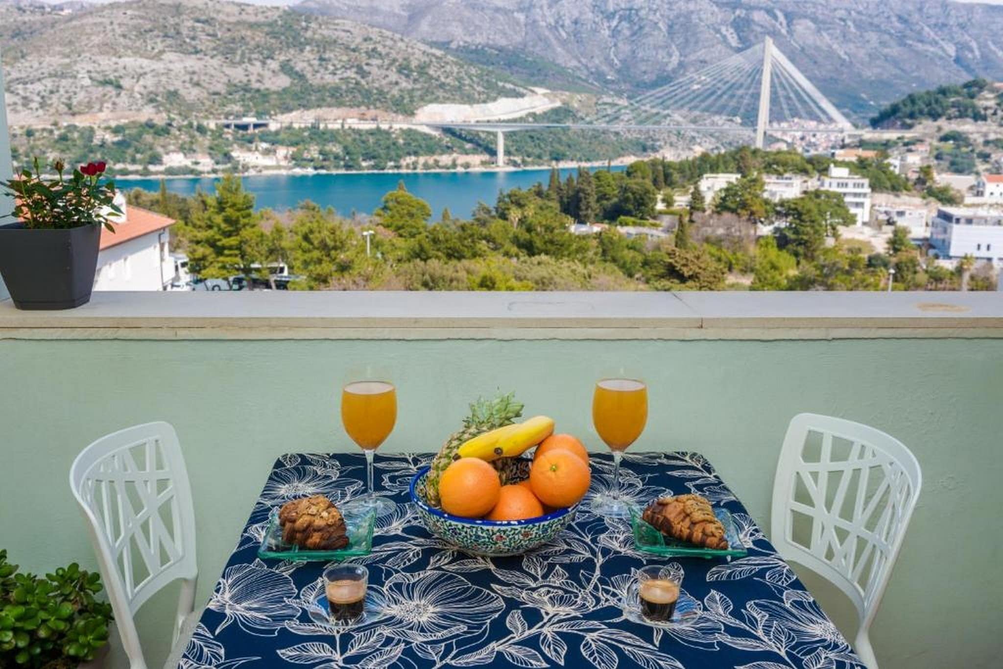 Apartments Meri & Karla - Two Bedroom Apartment with Balcony and Sea View (Karla)-Terrace balcony