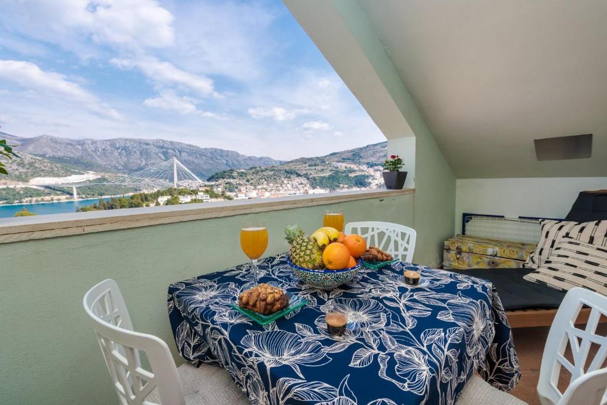 Apartments Meri & Karla - Two Bedroom Apartment with Balcony and Sea View (Karla)-Terrace balcony