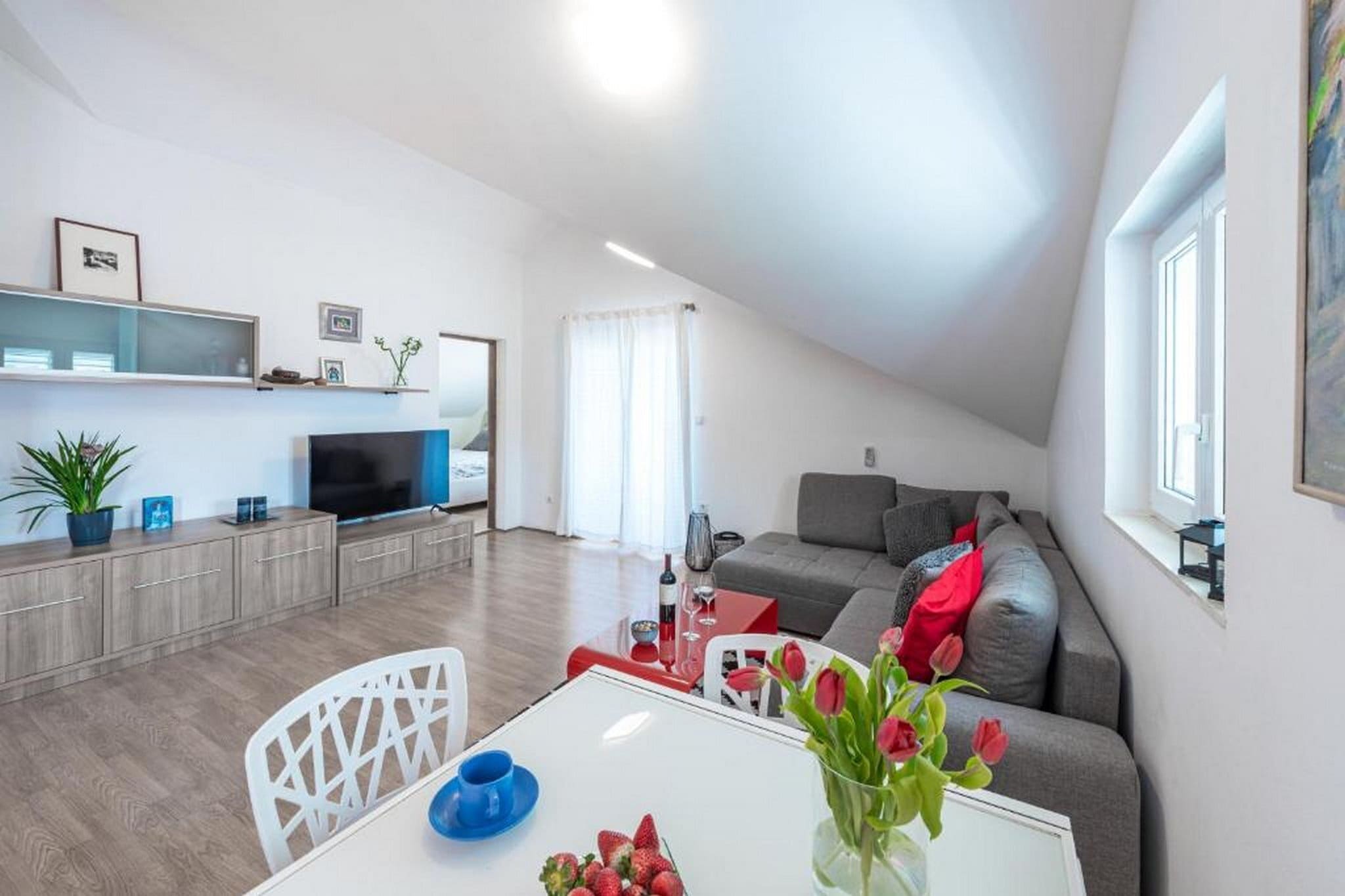 Apartments Meri & Karla - Two Bedroom Apartment with Balcony and Sea View (Karla)-Living room