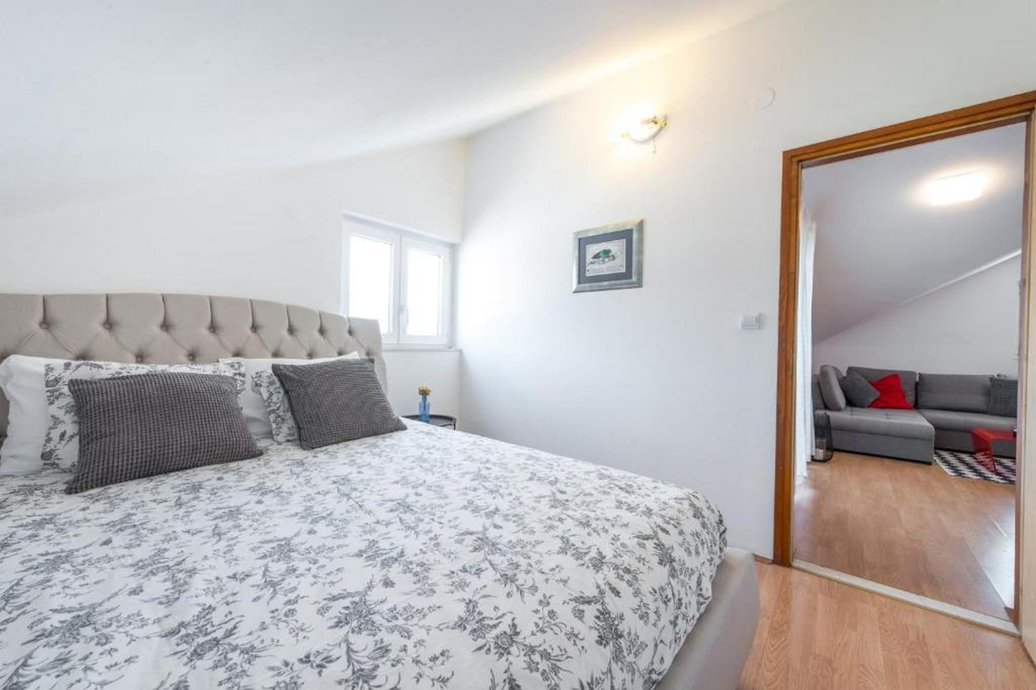 Apartments Meri & Karla - Two Bedroom Apartment with Balcony and Sea View (Karla)-Bedroom