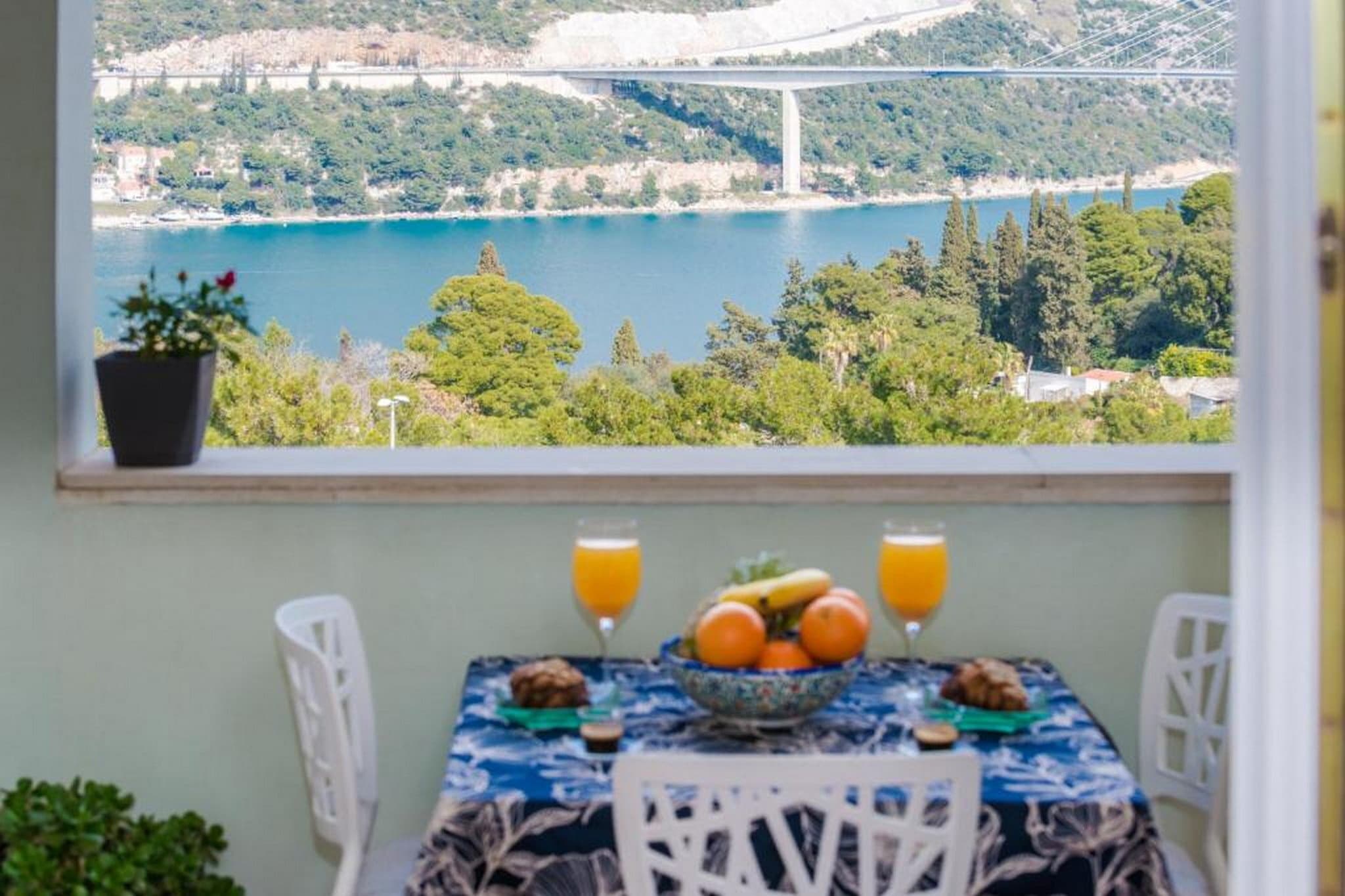 Apartments Meri & Karla - Two Bedroom Apartment with Balcony and Sea View (Karla)-Terrace balcony