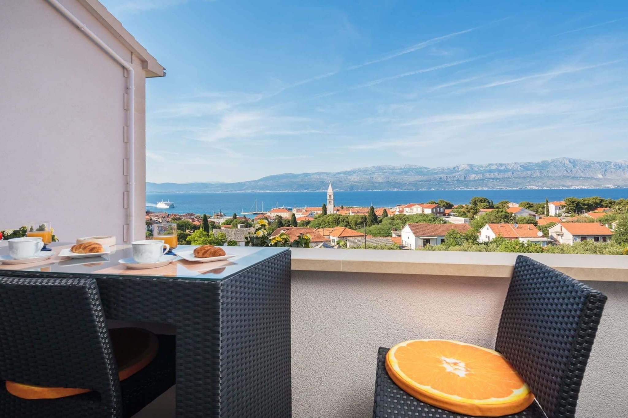 Apartment Lana - Premium Two-Bedroom Apartment with Terrace and Sea View (A2)-Terrasse