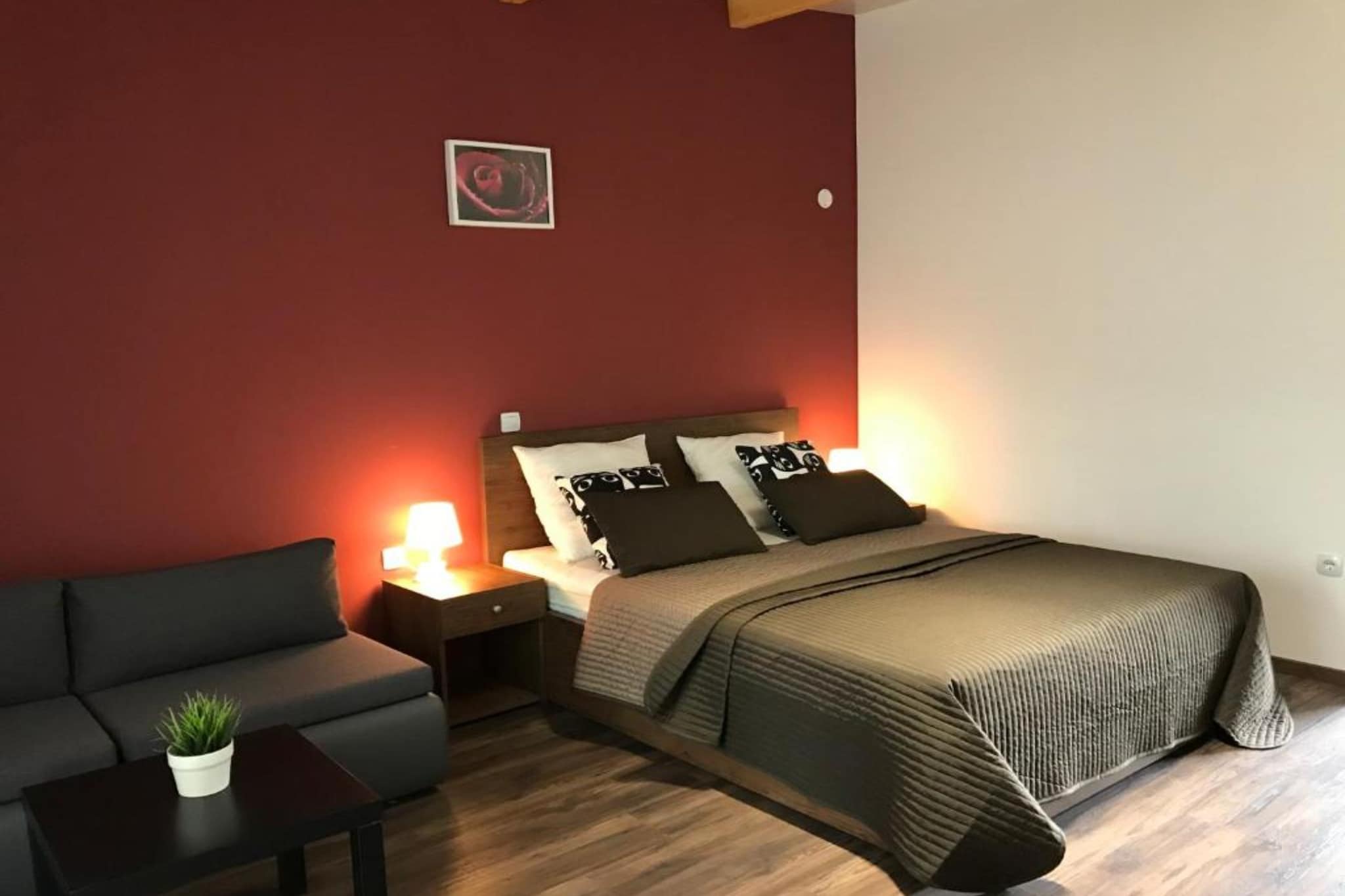 Villa Rubčić - Double room with Terrace and Pool View - (7)-Slaapkamer