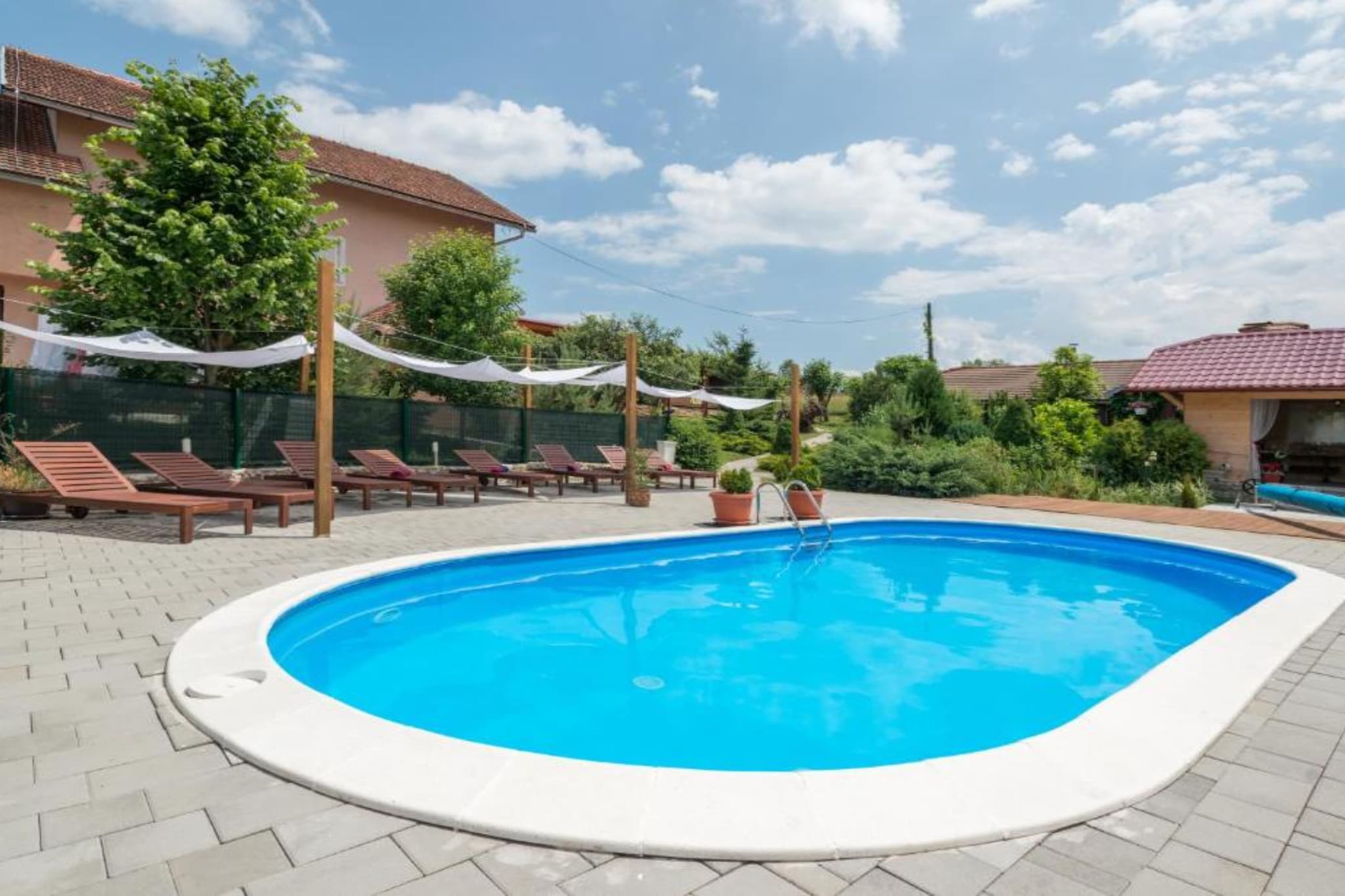 Villa Rubčić - Double room with Terrace and Poold View - (8)-Zwembad