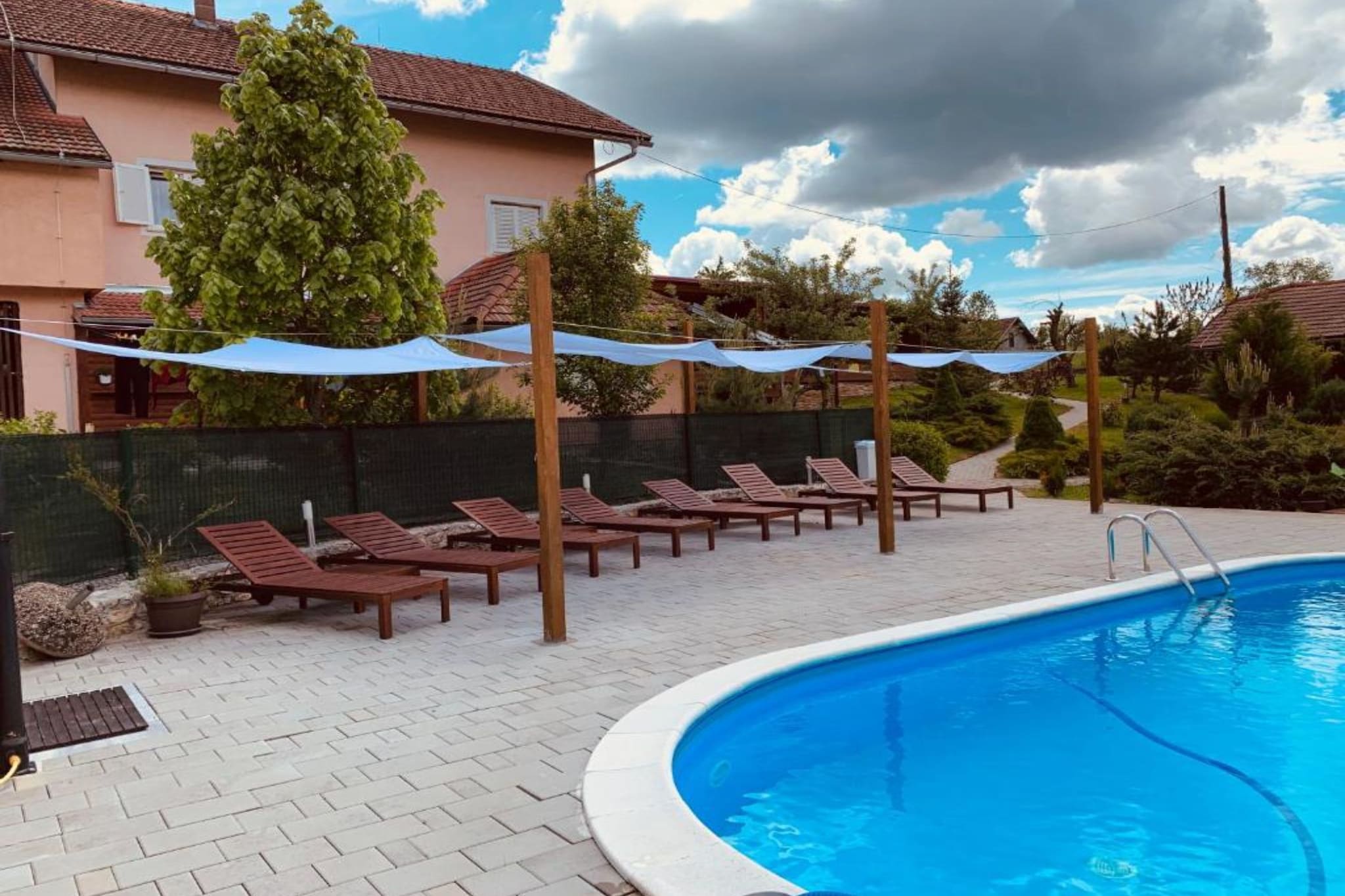 Villa Rubčić - Double room with Terrace and Poold View - (8)-Zwembad