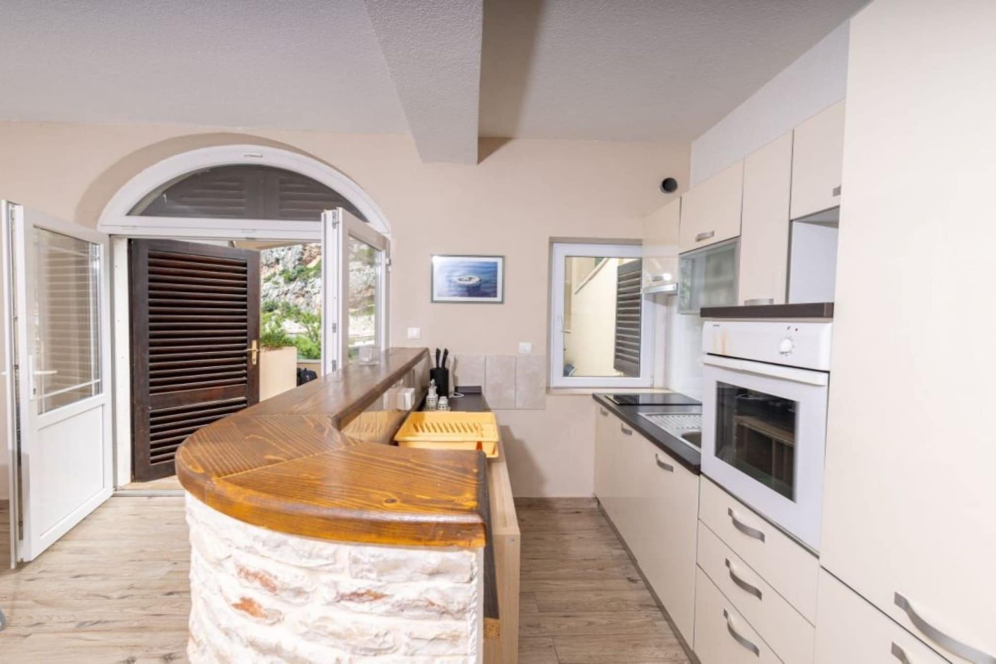 Apartments Šer Zane - One Bedroom Apartment with Terrace and Sea View (3)-Cuisine