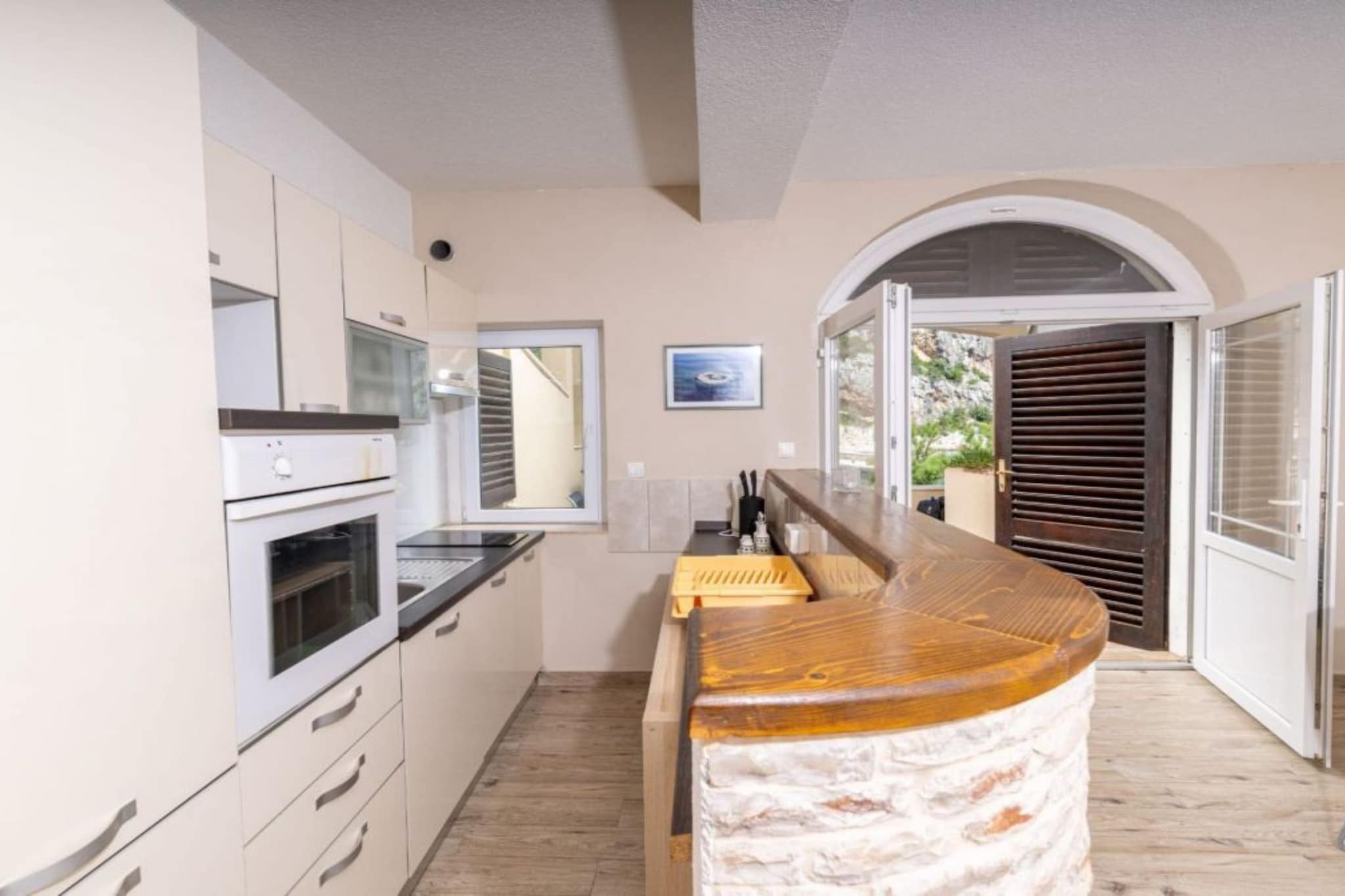 Apartments Šer Zane - One Bedroom Apartment with Terrace and Sea View (4)-Cuisine
