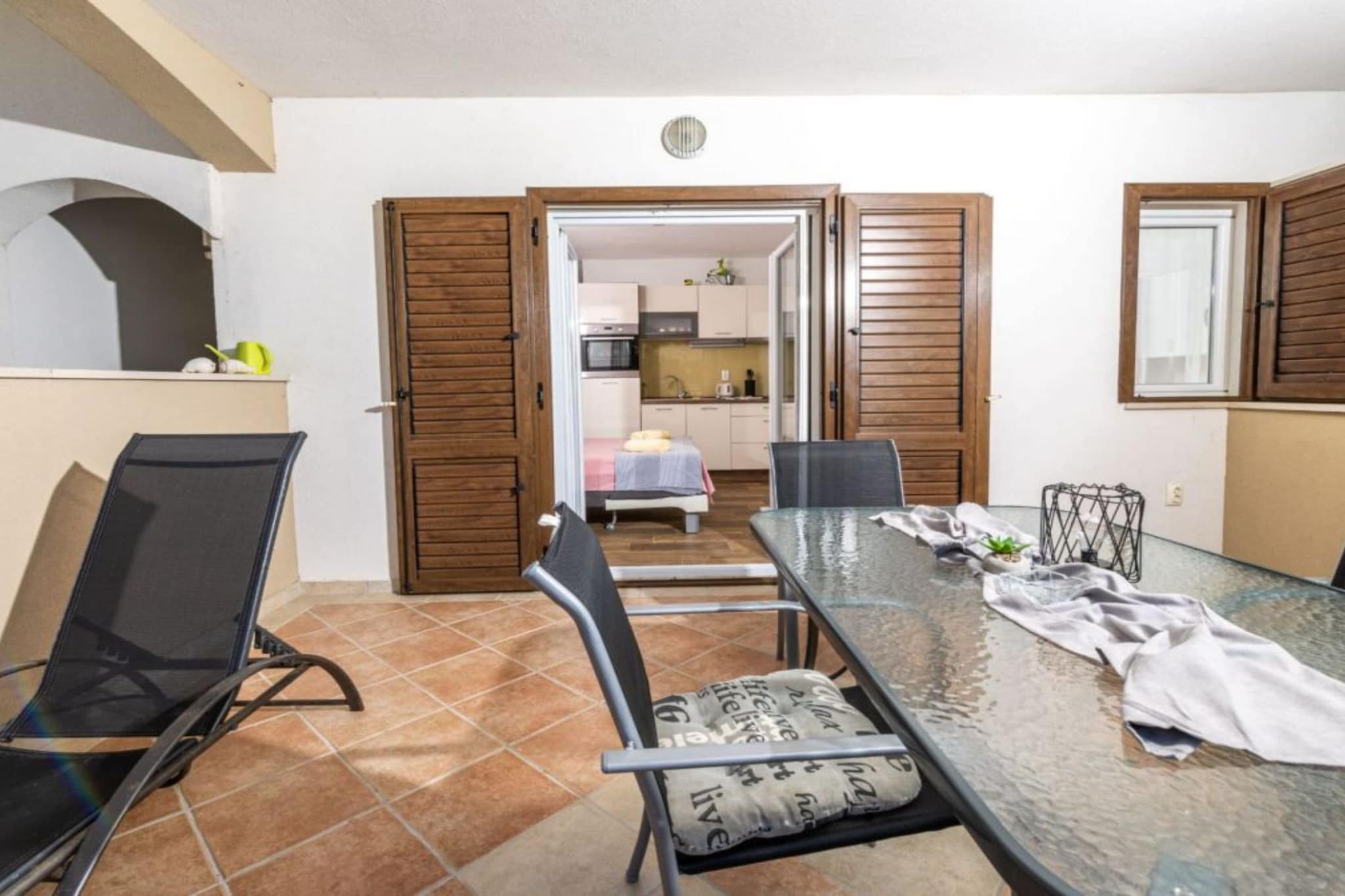 Apartments Šer Zane - One Bedroom Apartment with Terrace and Sea View (5)-Salle à manger
