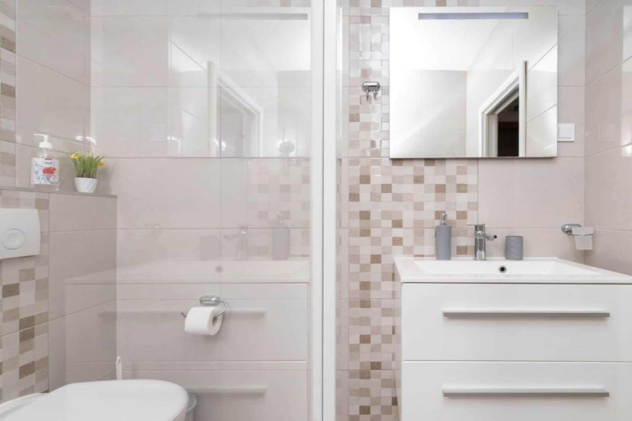 Apartments Šer Zane - One Bedroom Apartment with Terrace and Sea View (5)-Salle de bain