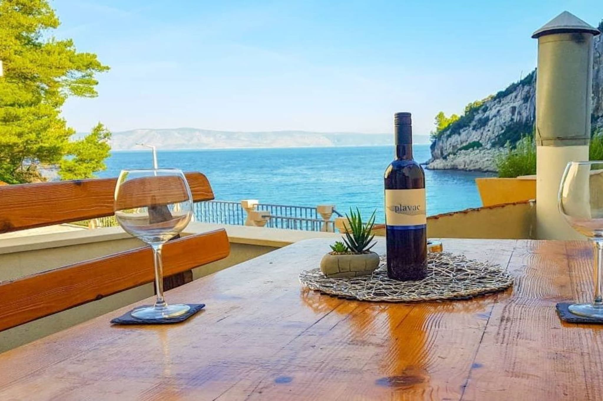 Apartments Šer Zane - One Bedroom Apartment with Terrace and Sea View (7)-Balcon-terrasse
