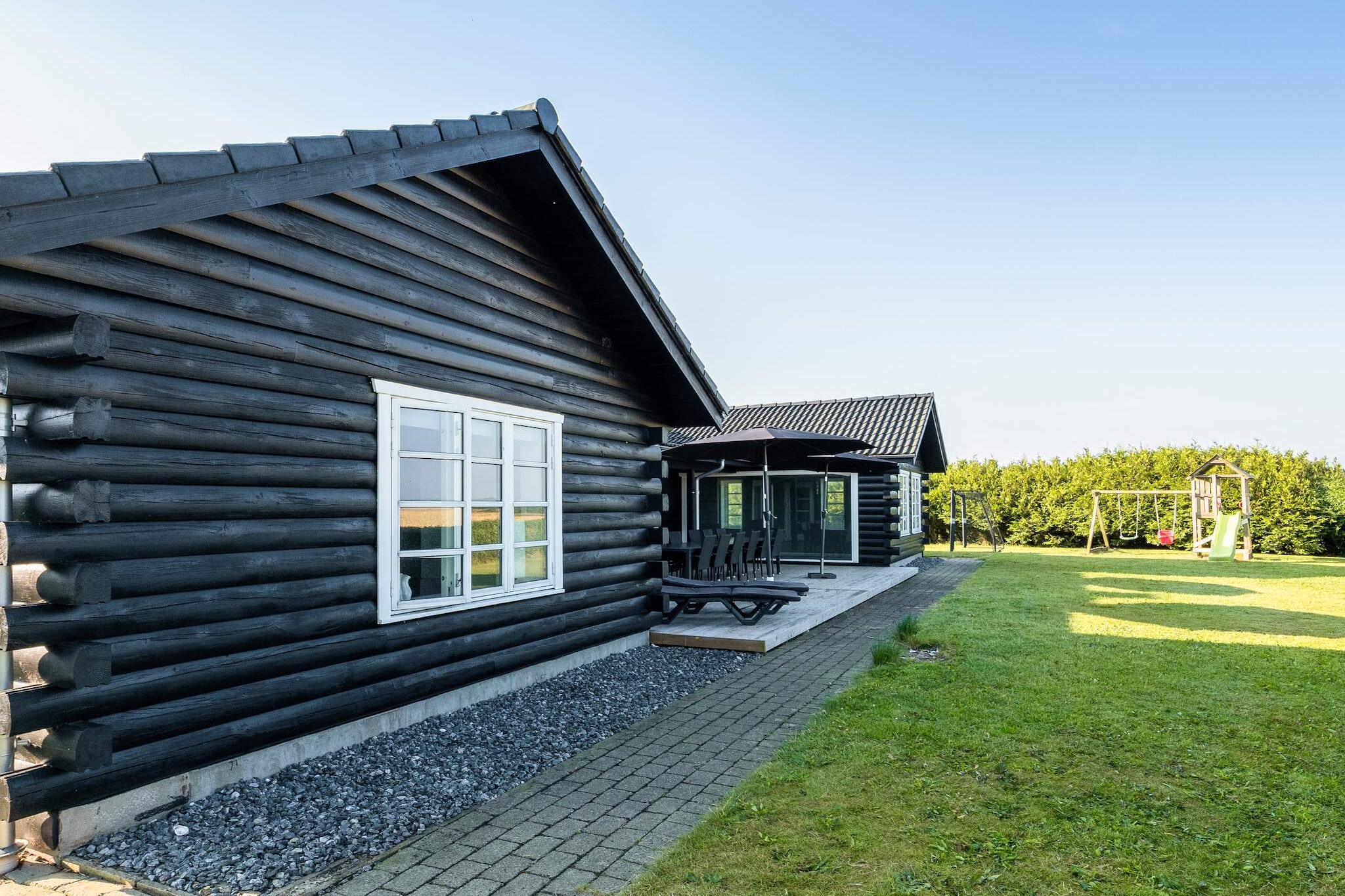 Lodge met uitzicht op de Limfjord - Buitenlucht