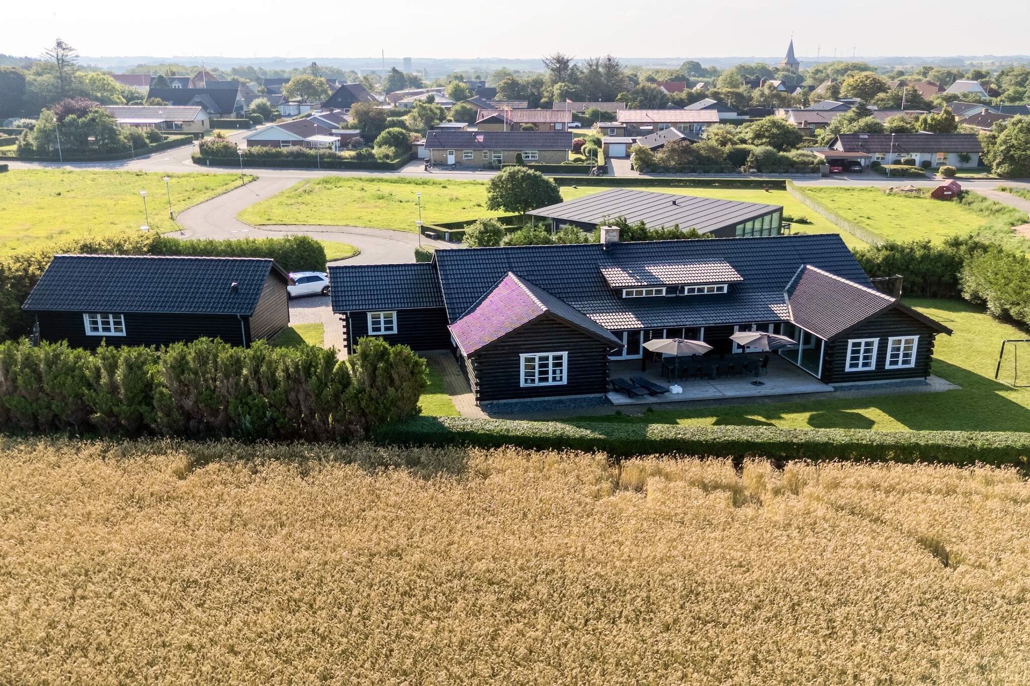 Lodge met uitzicht op de Limfjord - Buitenlucht