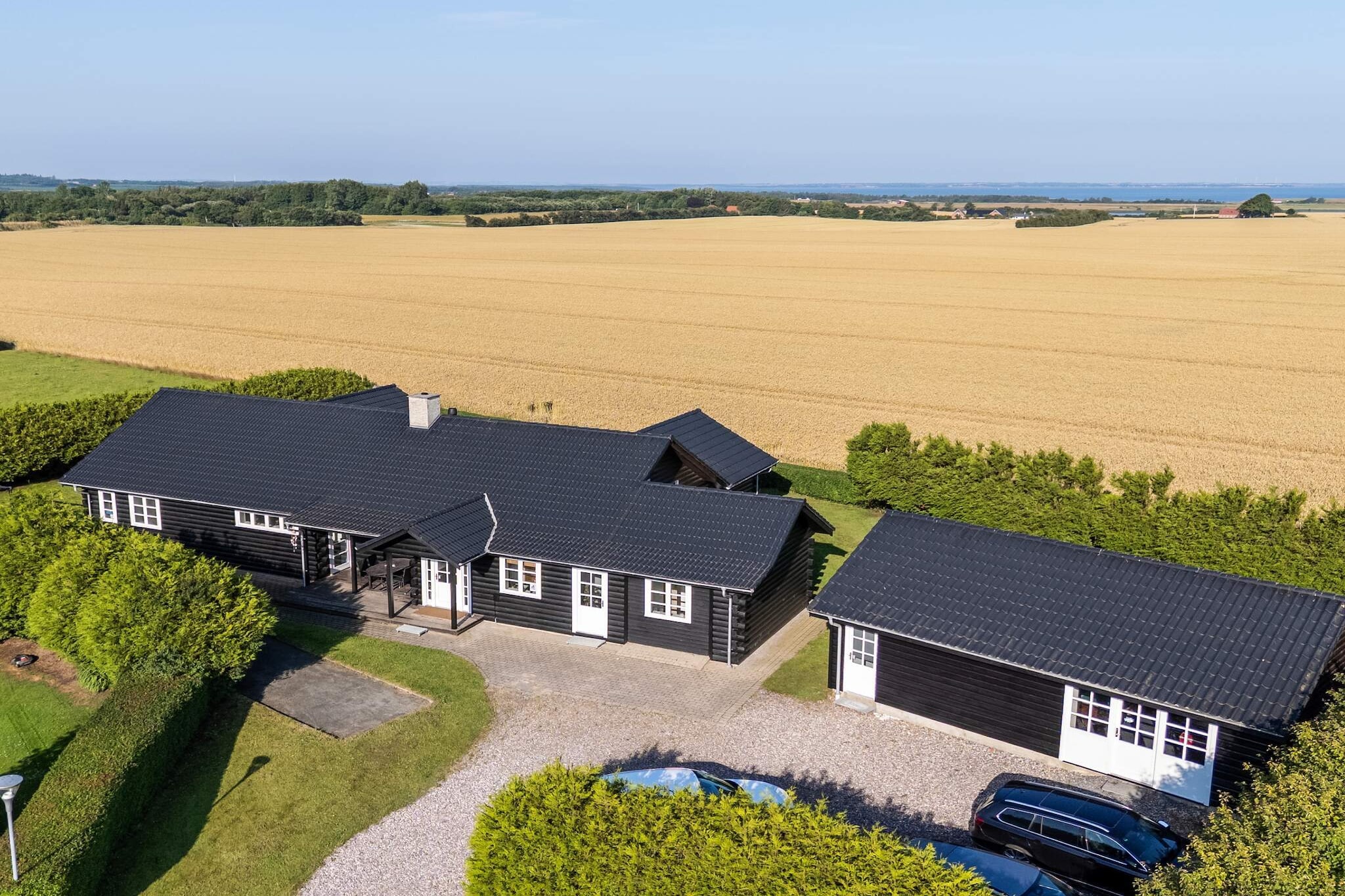 Lodge met uitzicht op de Limfjord - Buitenlucht