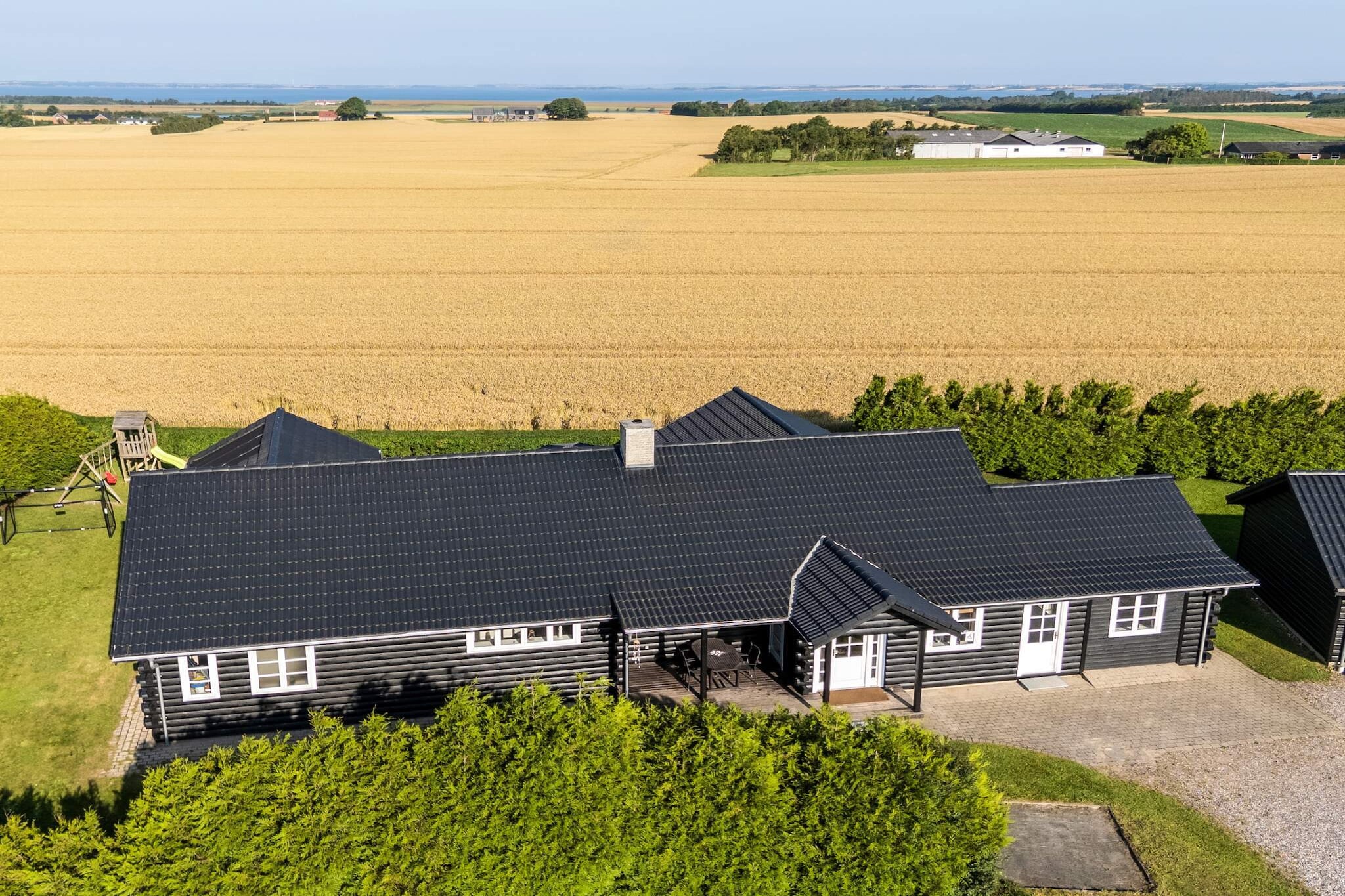 Lodge met uitzicht op de Limfjord - Buitenlucht