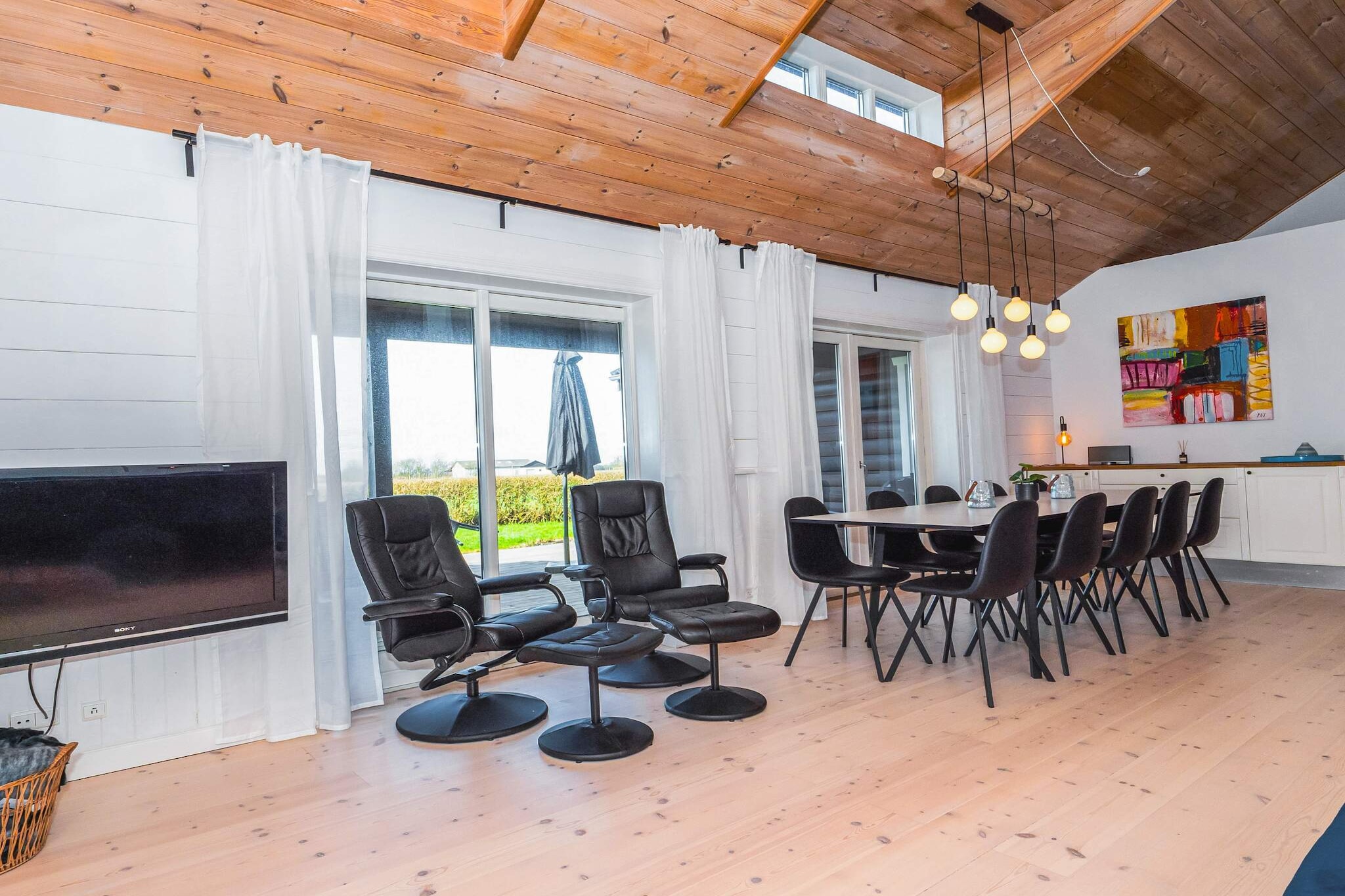 Lodge met uitzicht op de Limfjord - Binnen