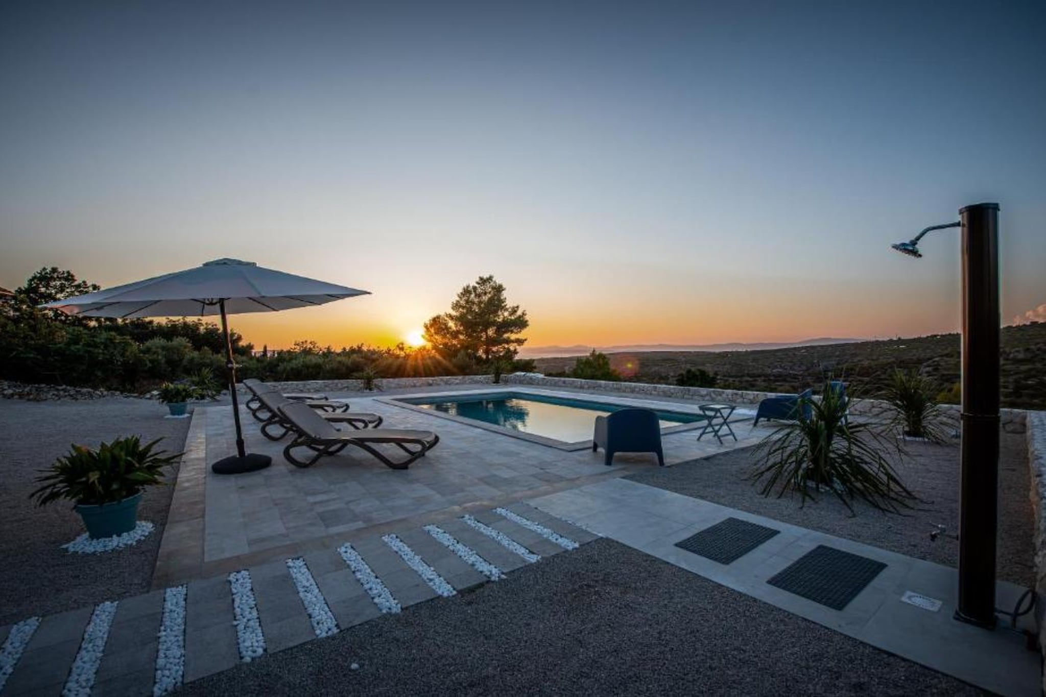 One Bedroom House with Sea View-Schwimmbad