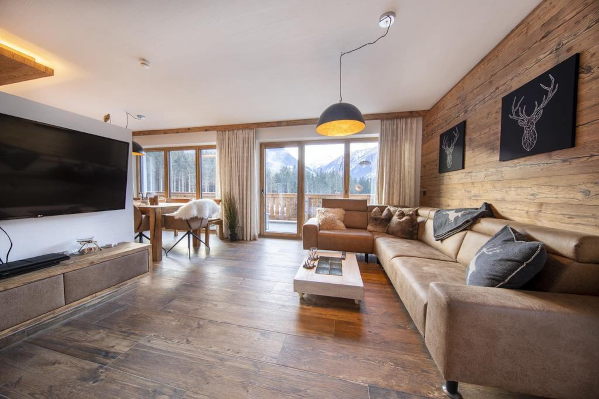Nationalpark Chalet Grossschober-Wohnzimmer