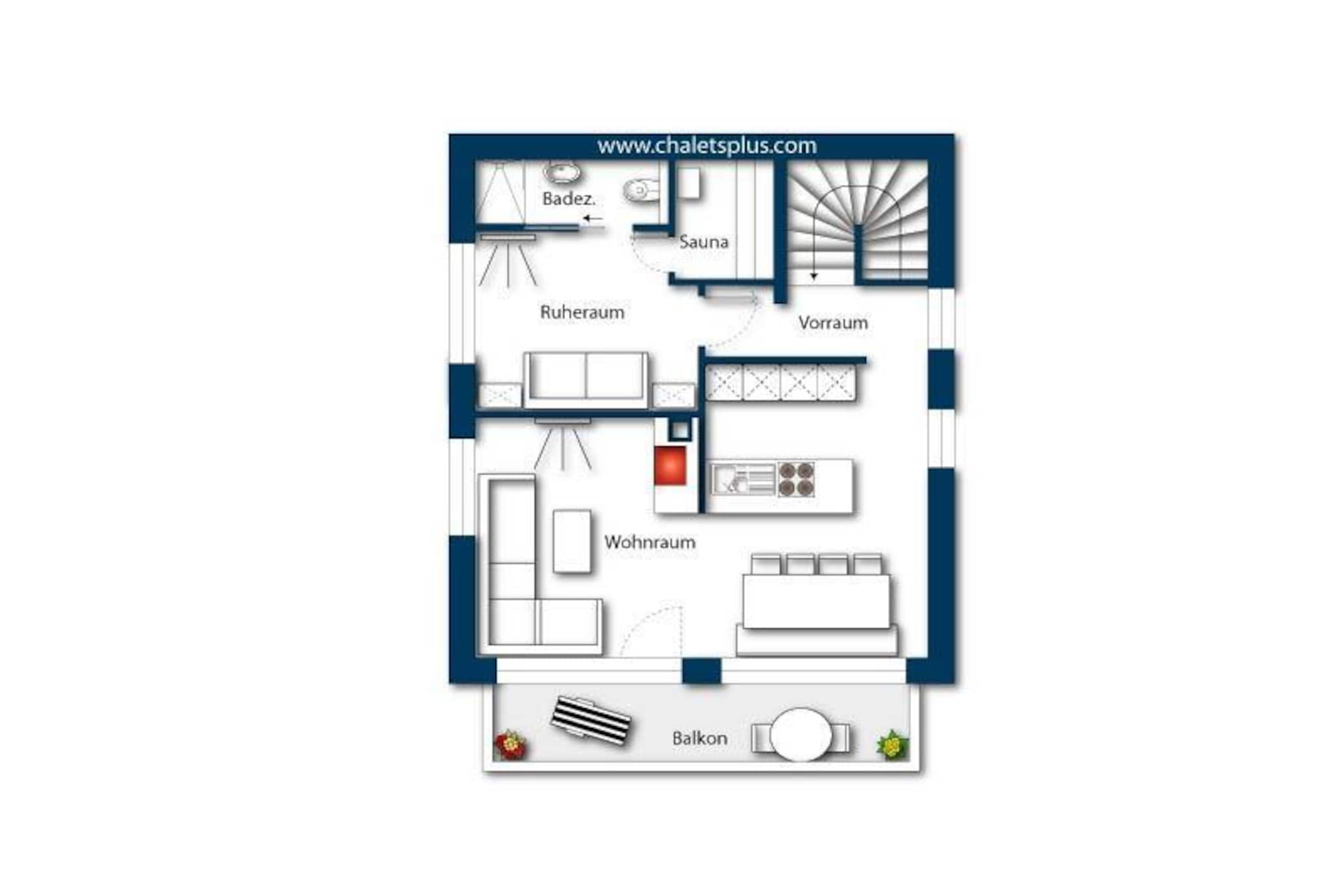 Nationalpark Chalet Grosser Hexenkopf-Plan d'étage