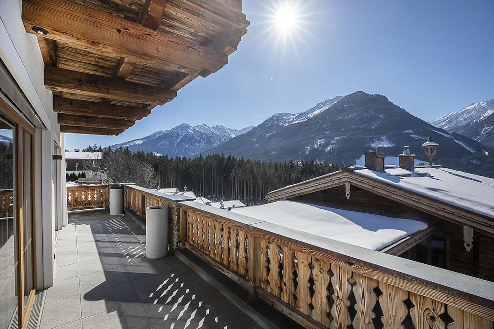 Nationalpark Chalet Stein am Ferner-Uitzicht winter