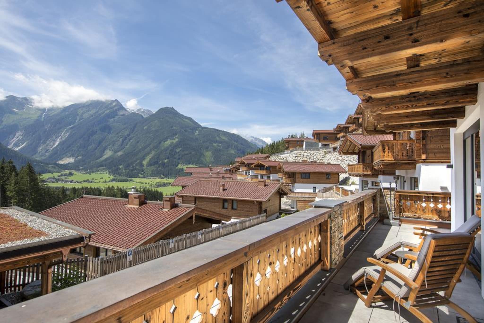 Nationalpark Chalet Alplesspitze-Uitzicht zomer