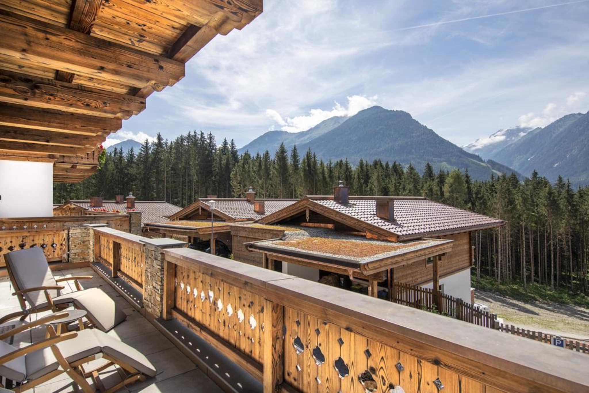 Nationalpark Chalet Alplesspitze-Uitzicht zomer