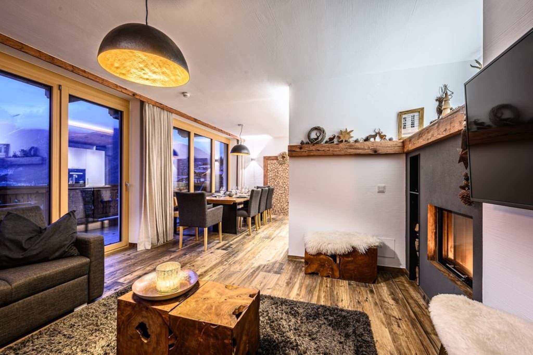 Nationalpark Chalet Alplesspitze-Woonkamer