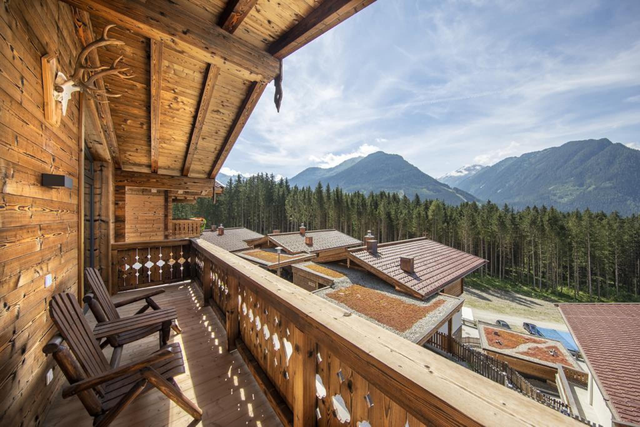 Nationalpark Chalet Alplesspitze-Uitzicht zomer