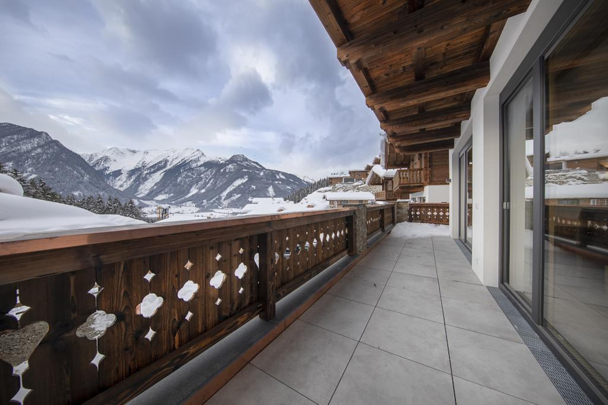 Nationalpark Chalet Alplesspitze-Uitzicht winter