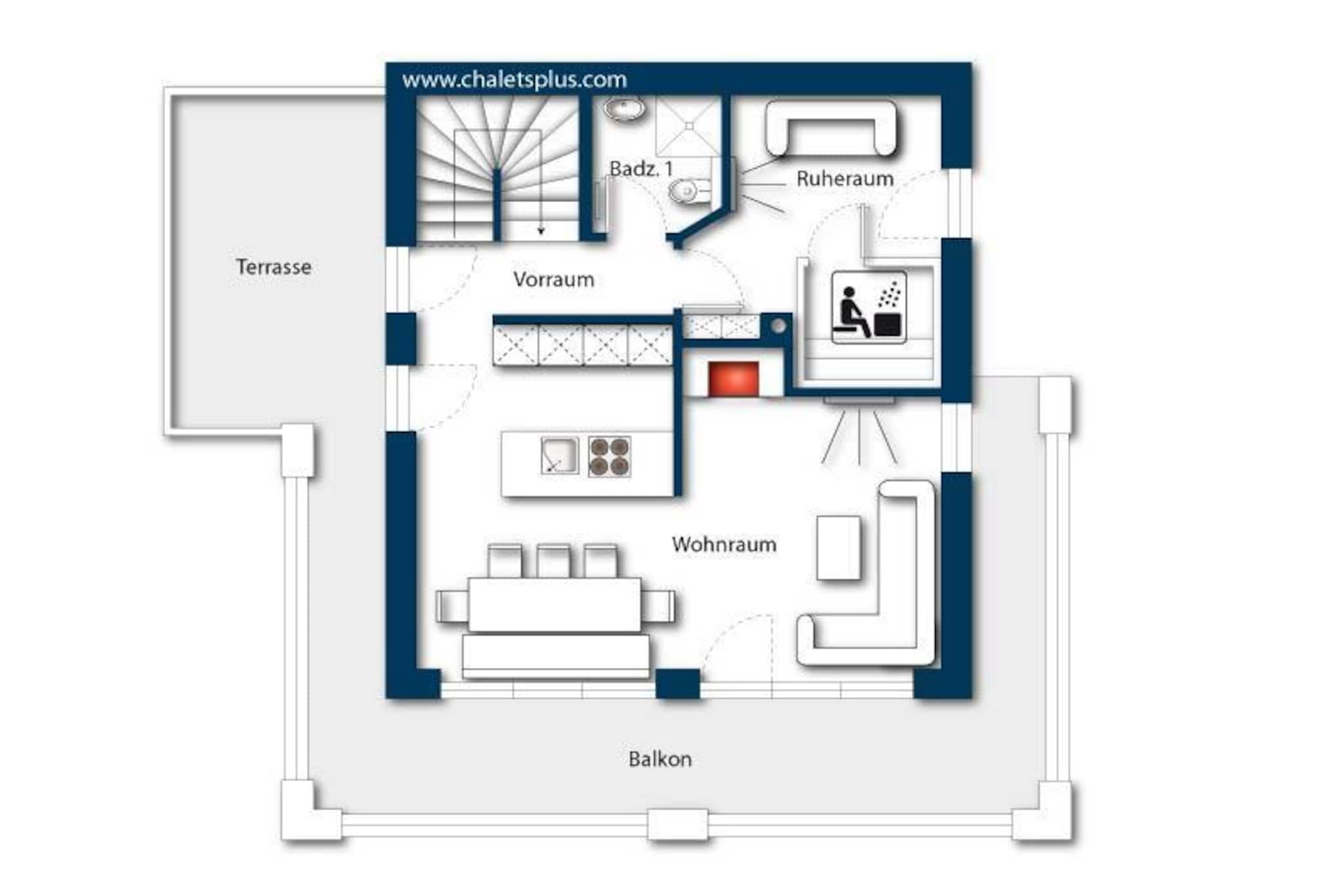 Nationalpark Chalet Alplesspitze-Plattegrond