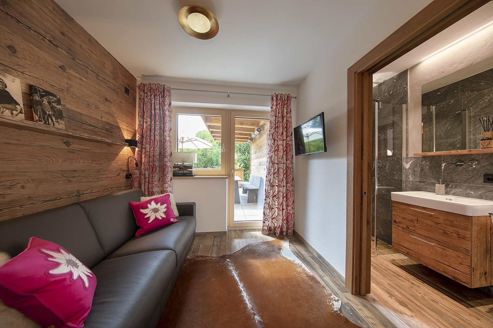 Nationalpark Chalet Rosenspitze-Woonkamer