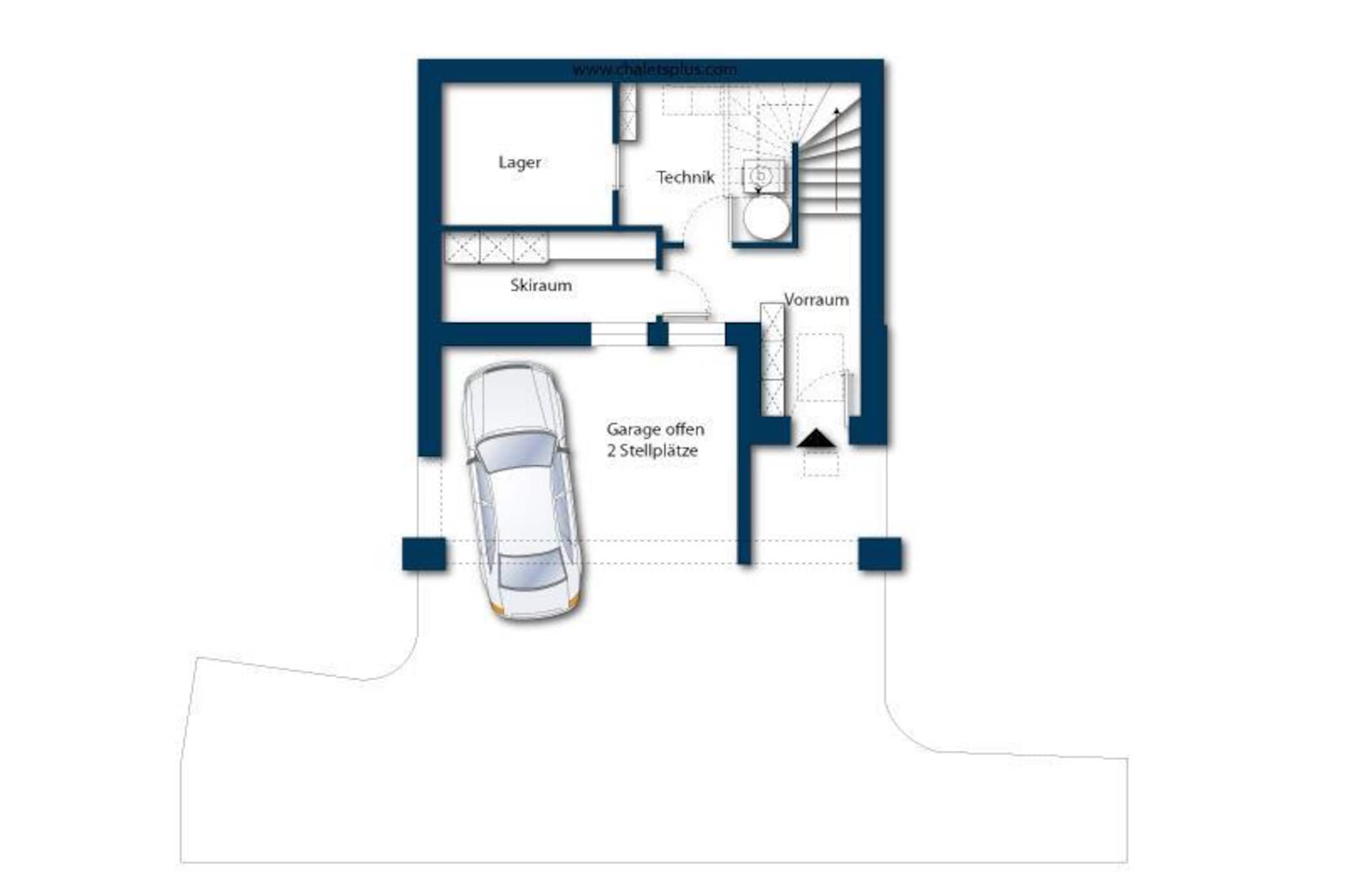Nationalpark Chalet Rosenspitze-Plattegrond