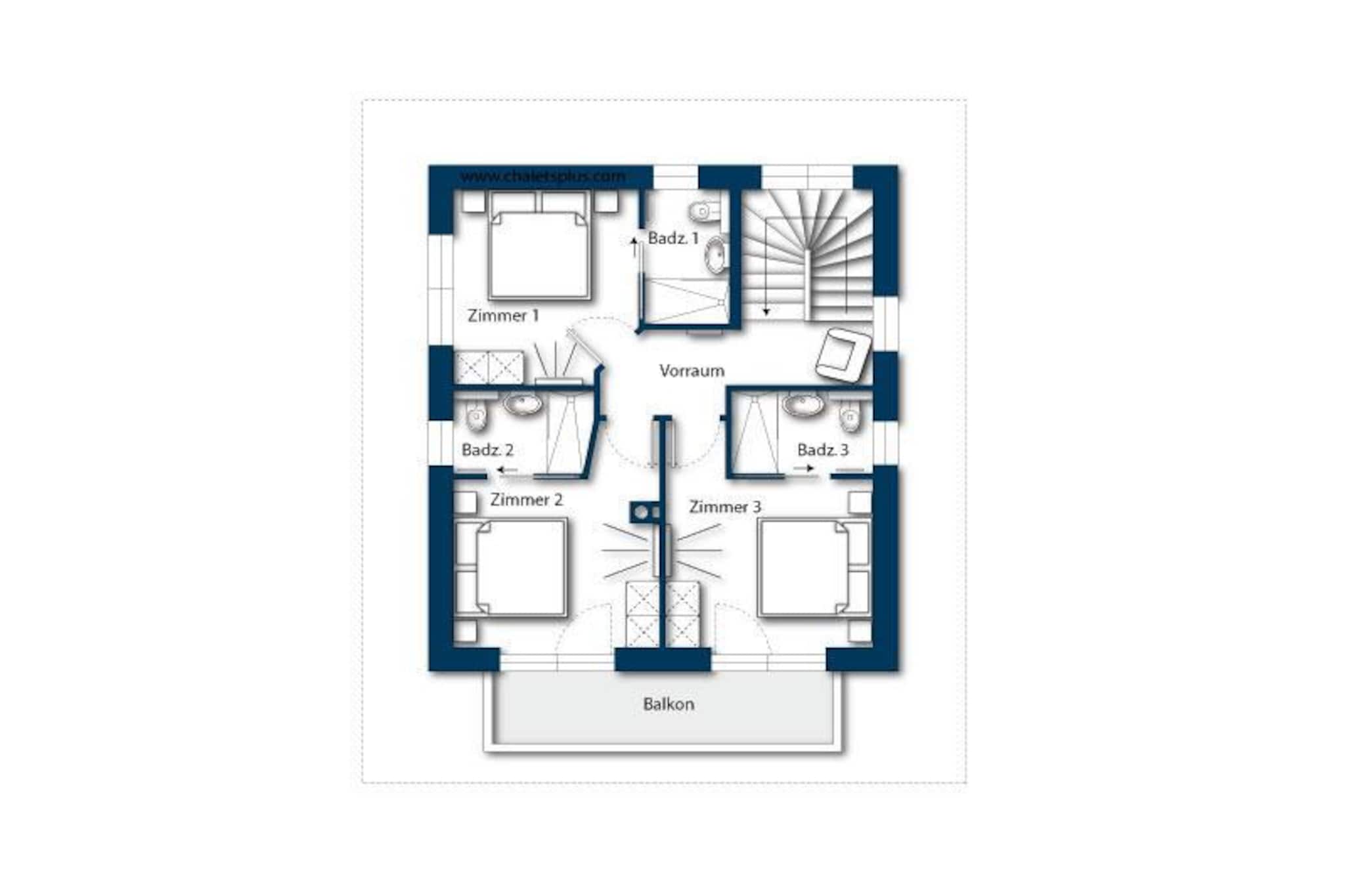 Nationalpark Chalet Rosenspitze-Plattegrond