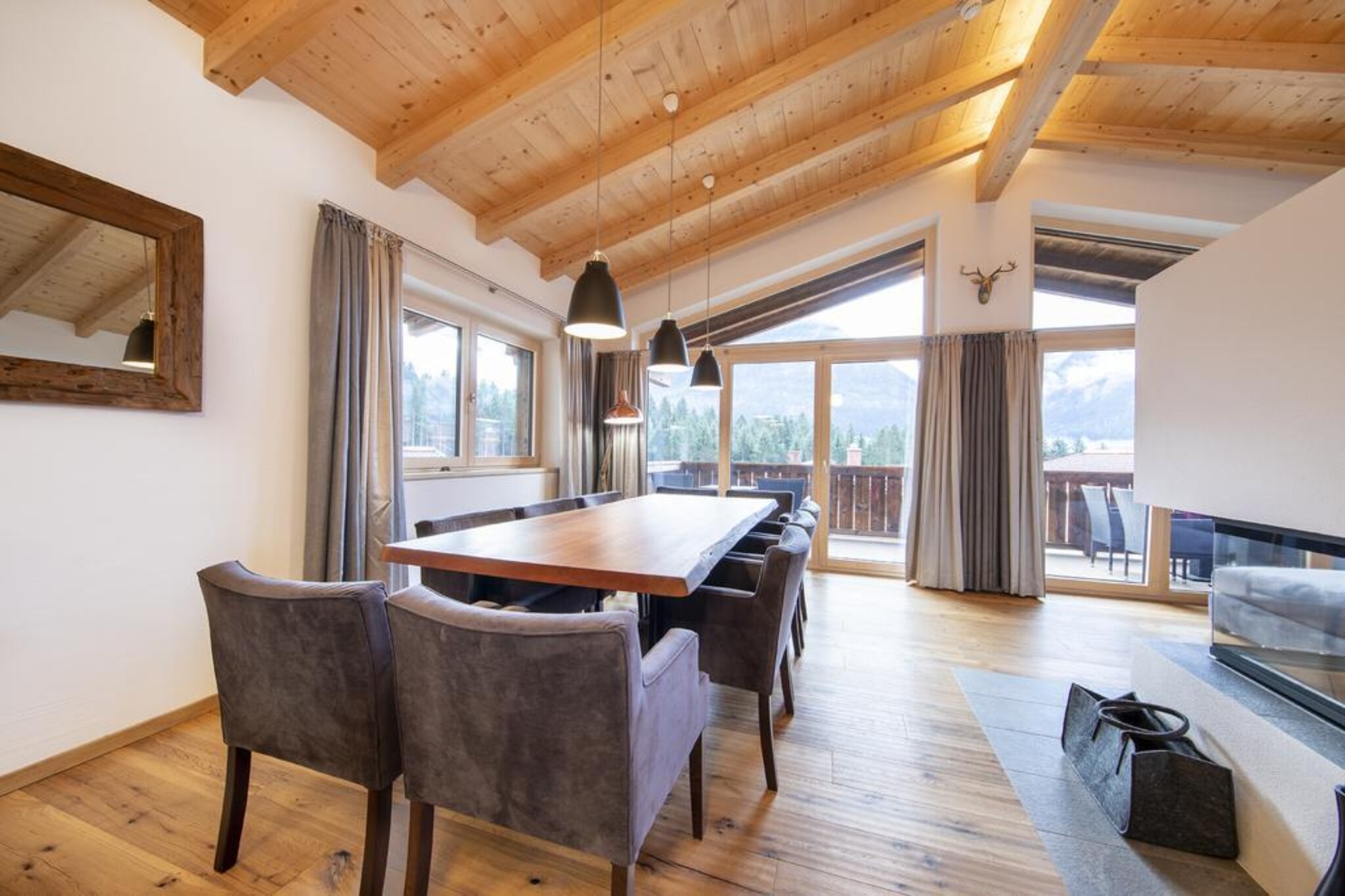 Nationalpark Chalet Löffelspitze-Eetkamer
