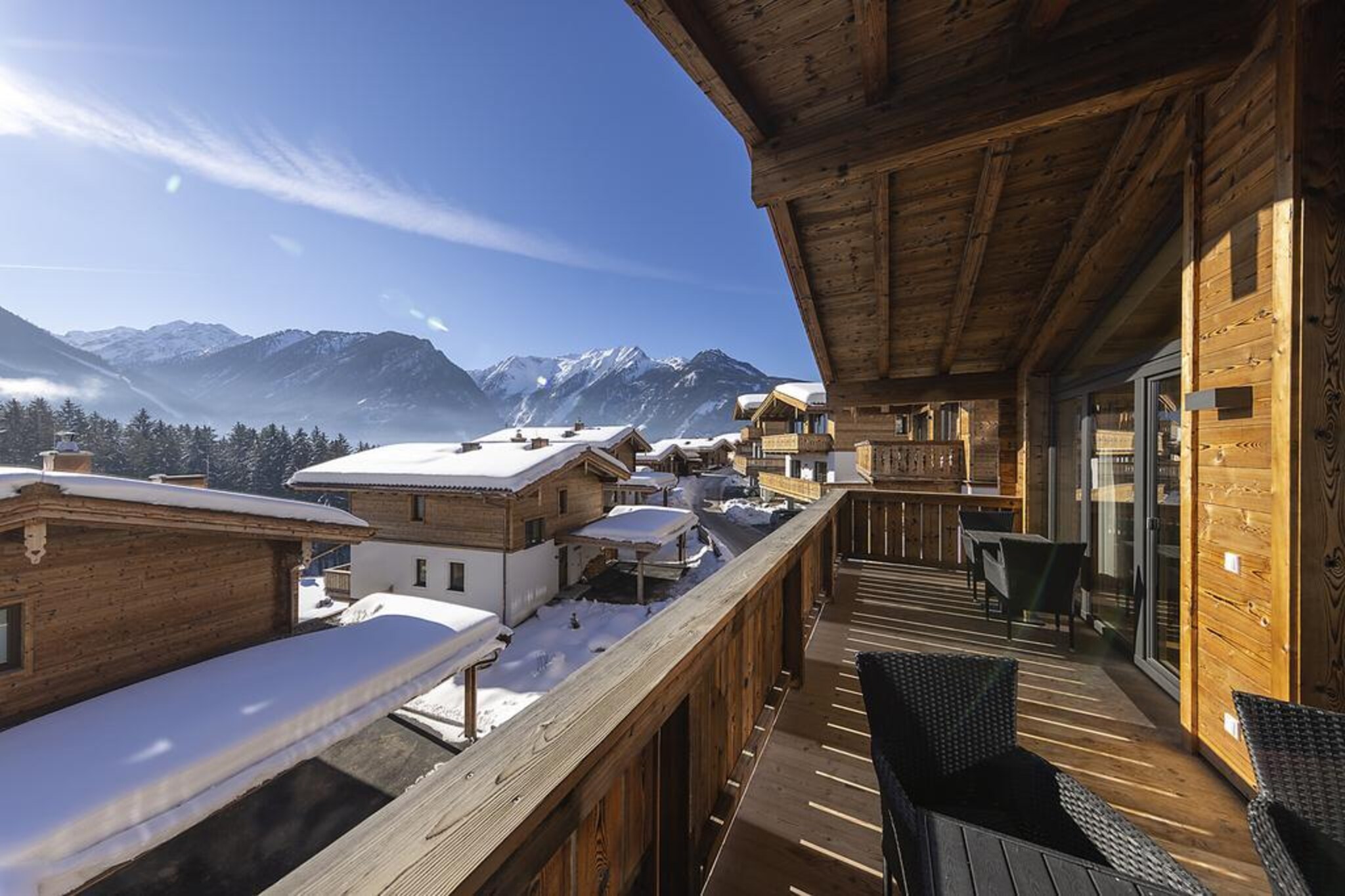 Nationalpark Chalet Löffelspitze-Uitzicht winter